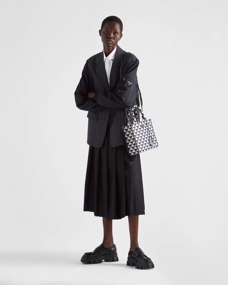 Prada Small Prada Symbole embroidered fabric handbag outlook