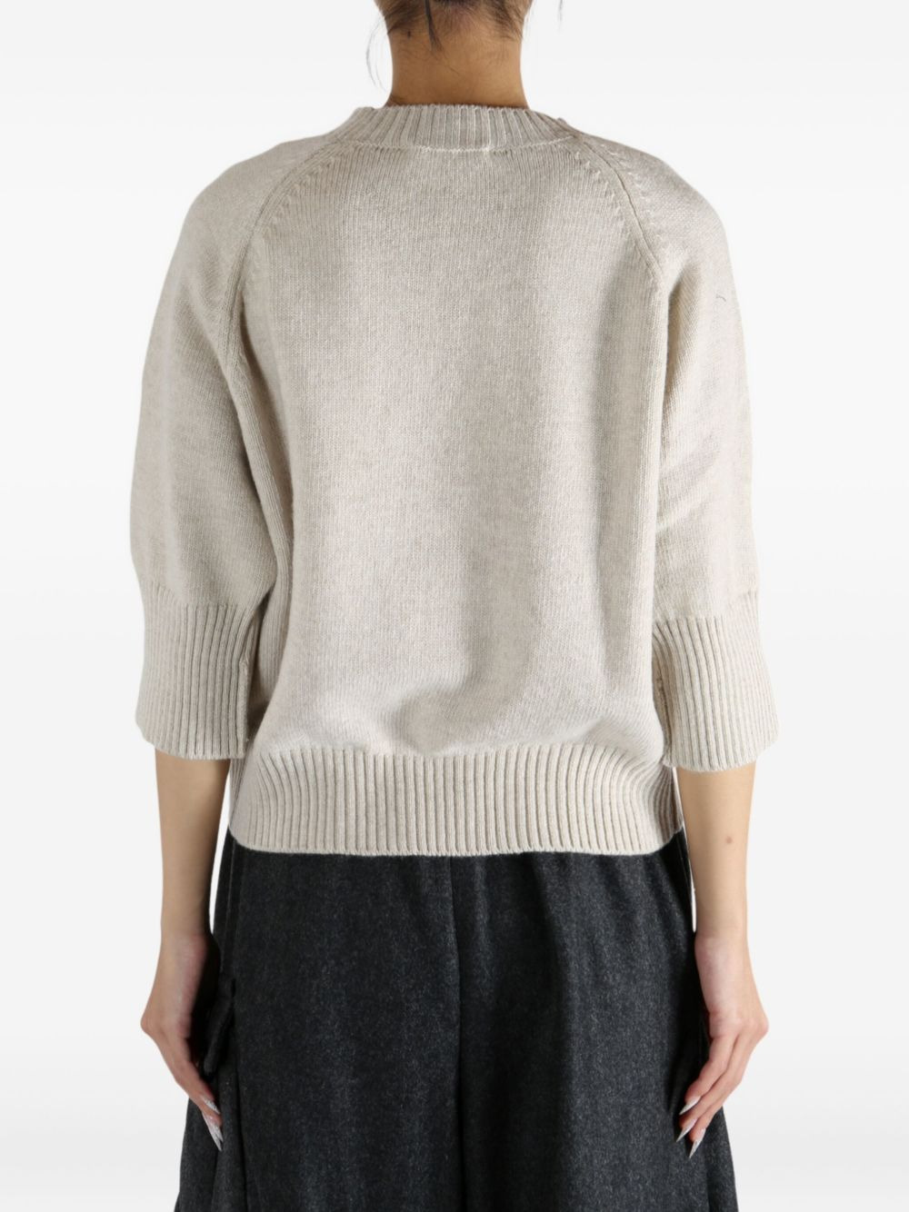 raglan-sleeve wool sweater - 4