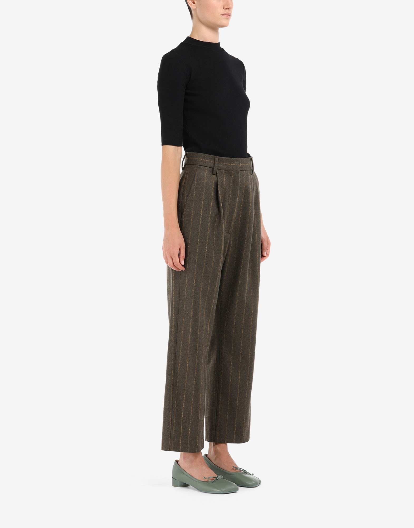 Stripe felt trousers - 3