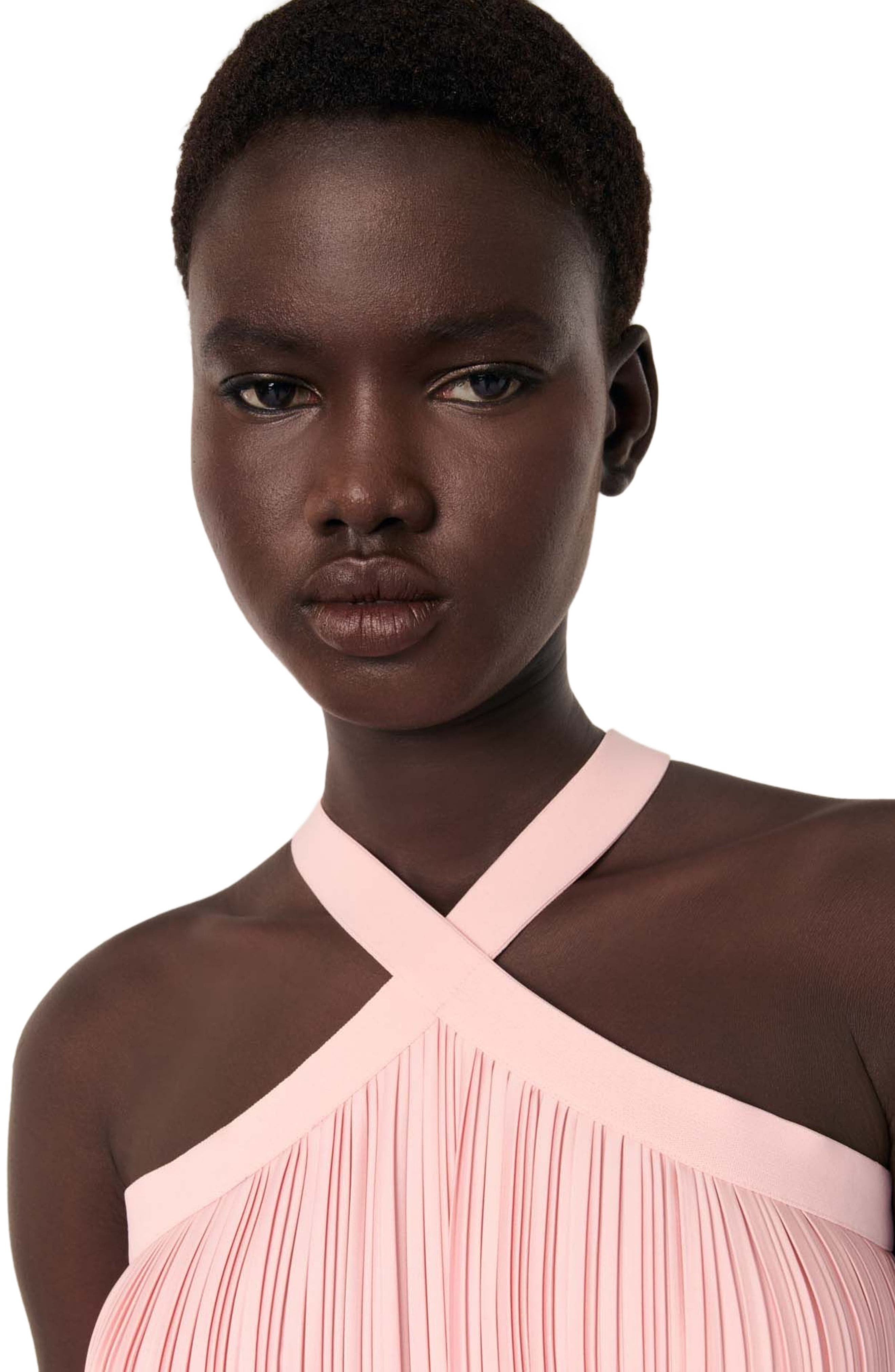 maje Pleated maxi dress in Pink at Nordstrom - 7