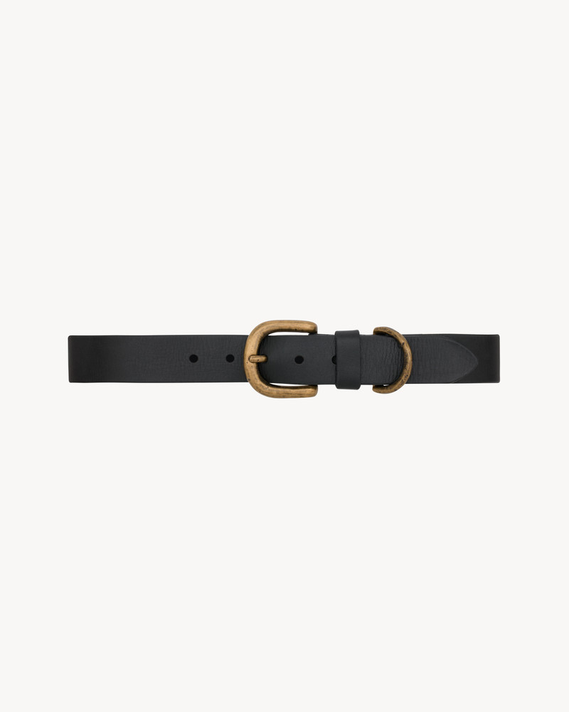 D-RING BUCKLE BELT IN LEATHER 1