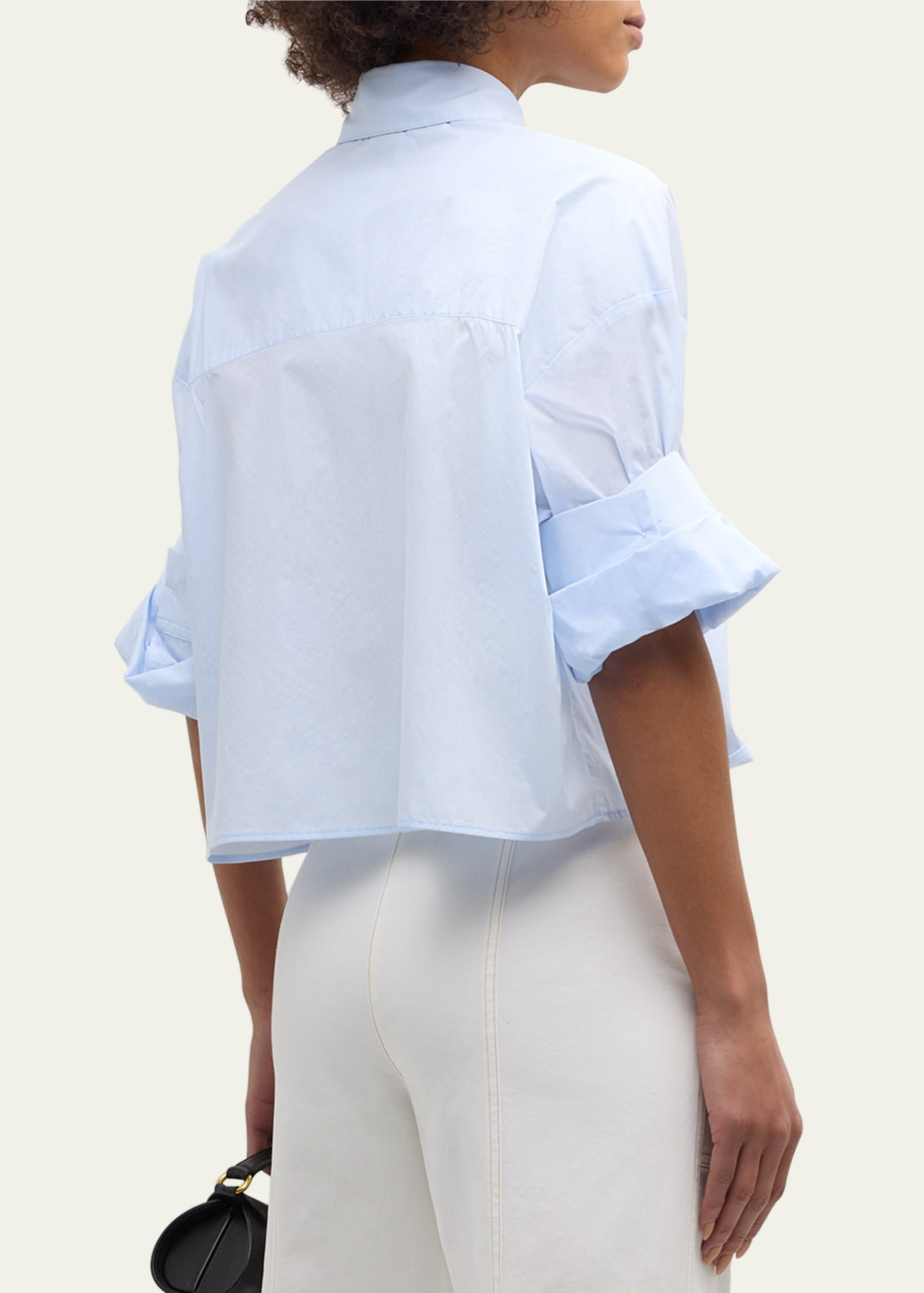 Next Ex Cropped Shirt in Superfine Cotton - 3