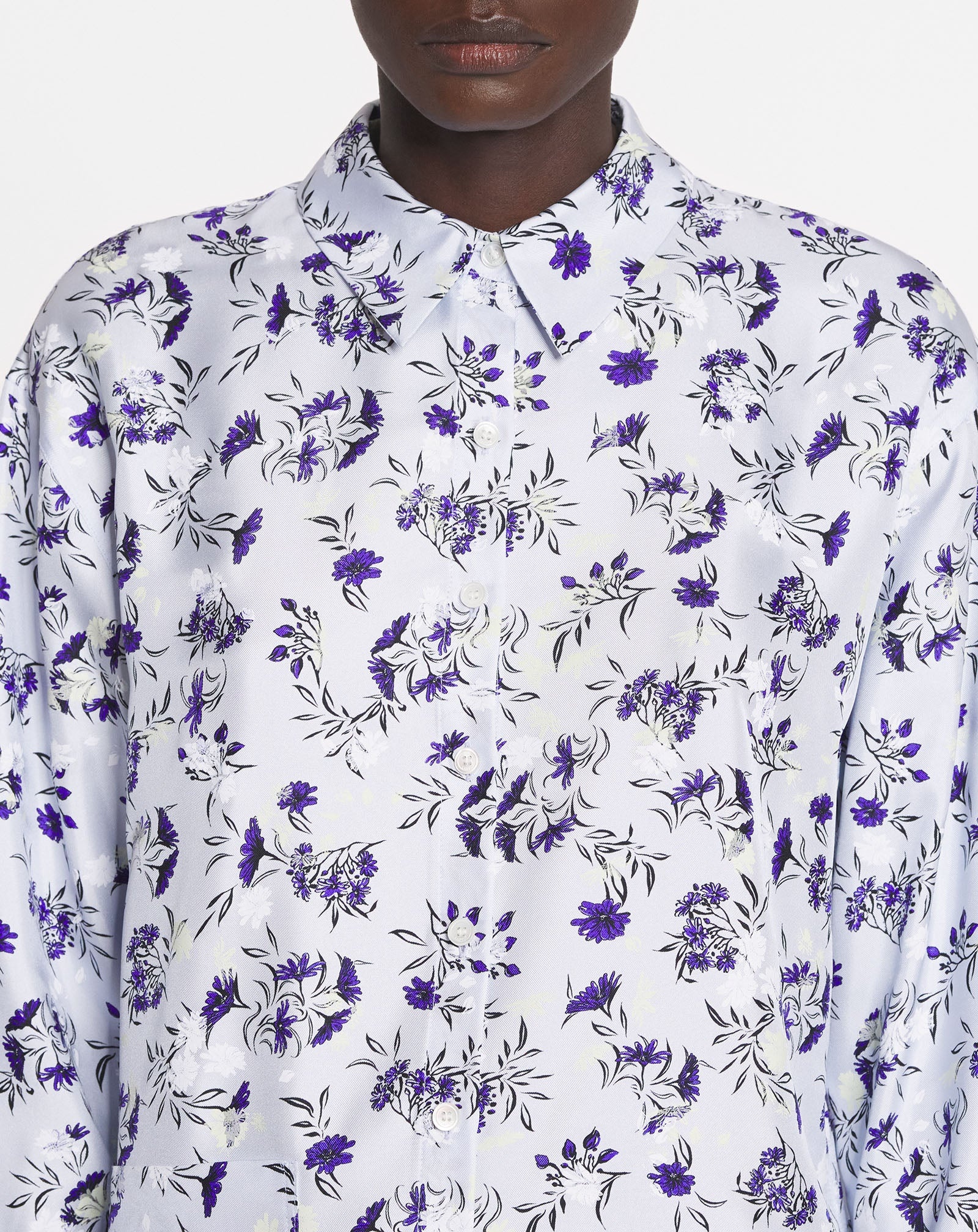 LOOSE-FIT PRINTED SILK SHIRT - 5