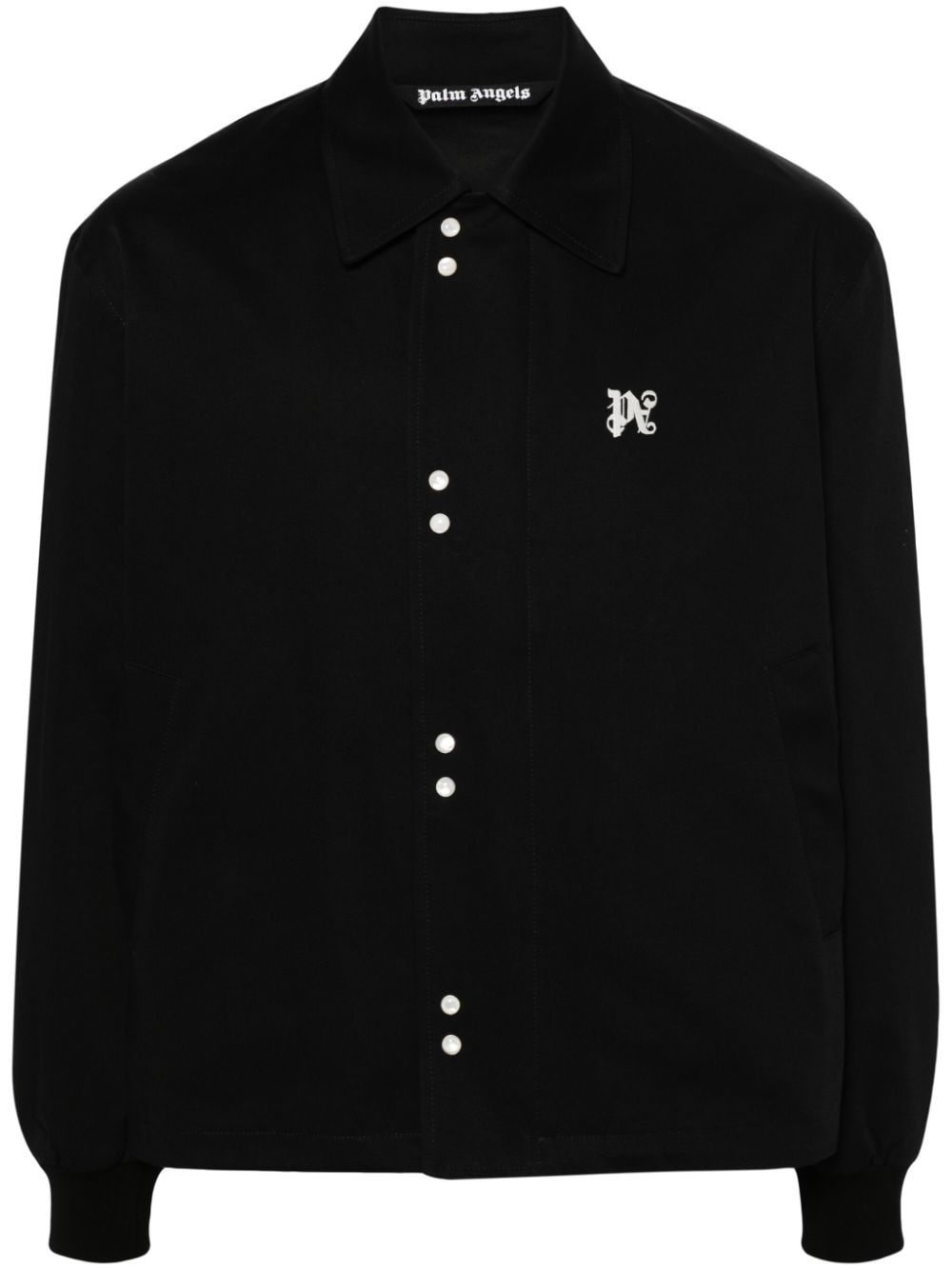 Monogram-embroidered cotton coach jacket - 1