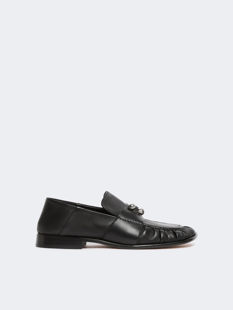 ONDINA Nappa leather moccasins - BLACK 1