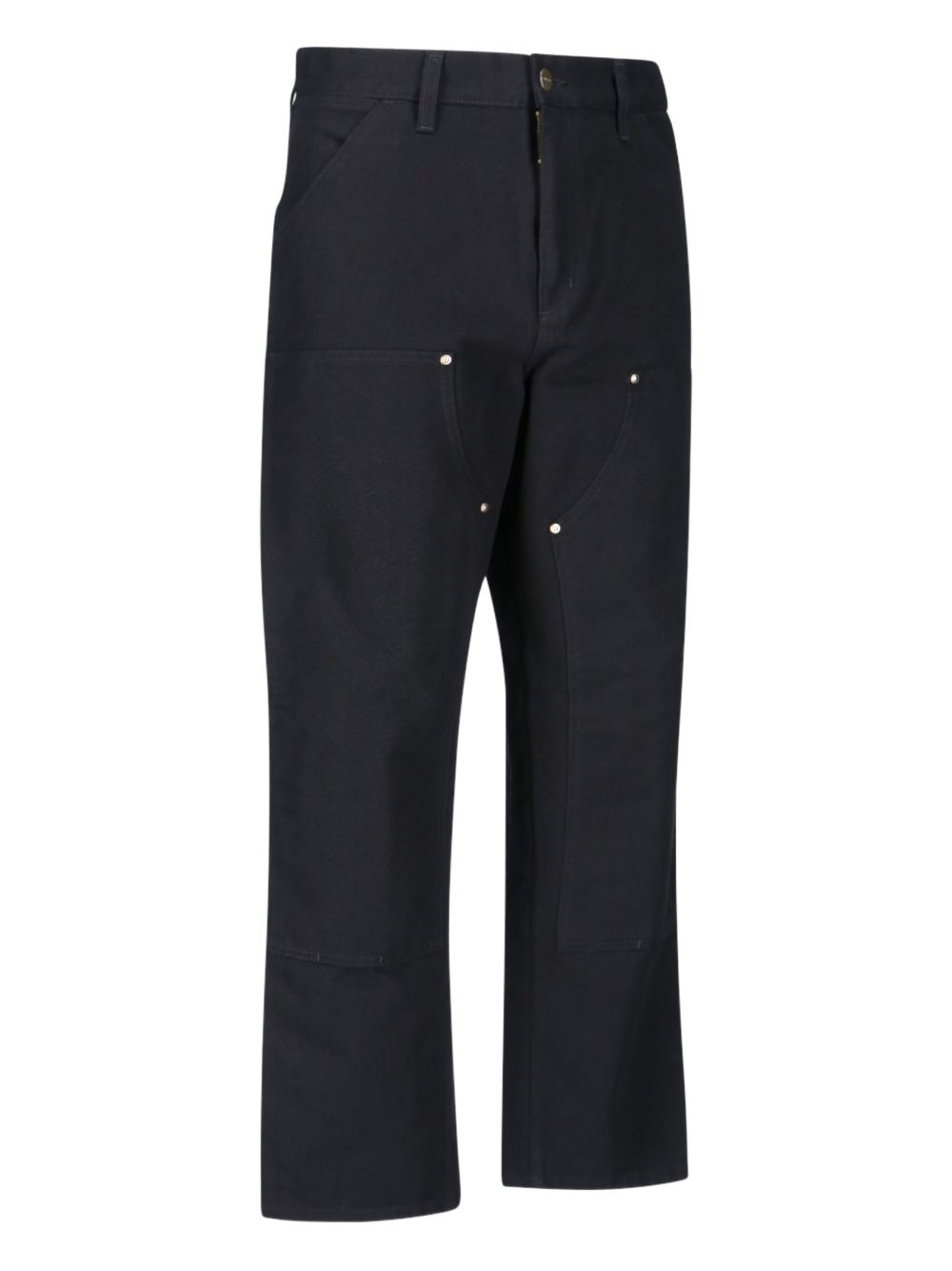 double knee logo patch jeans - 2
