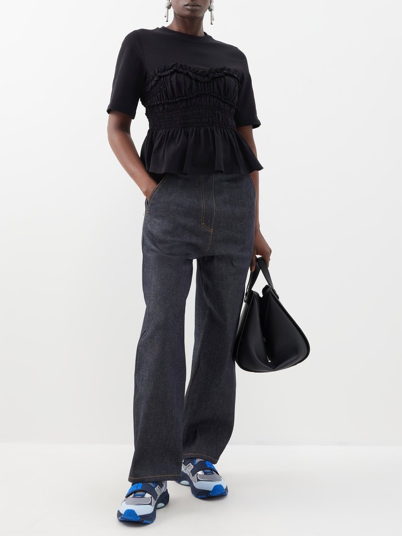【Cecilie Bahnsen】VILDE TOP VILDE | T-SHIRT JERSEY WHITE