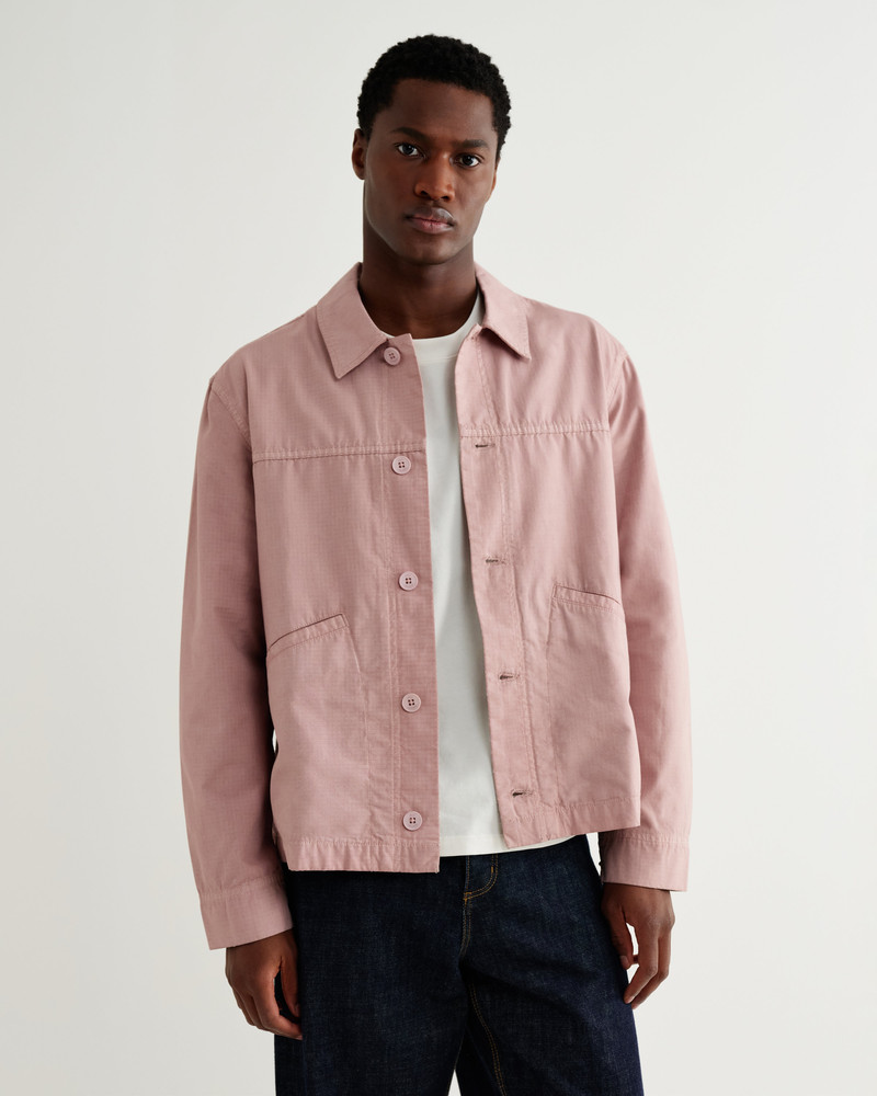 Wax London Barton - Dusty Pink Organic Cotton Ripstop Jacket outlook