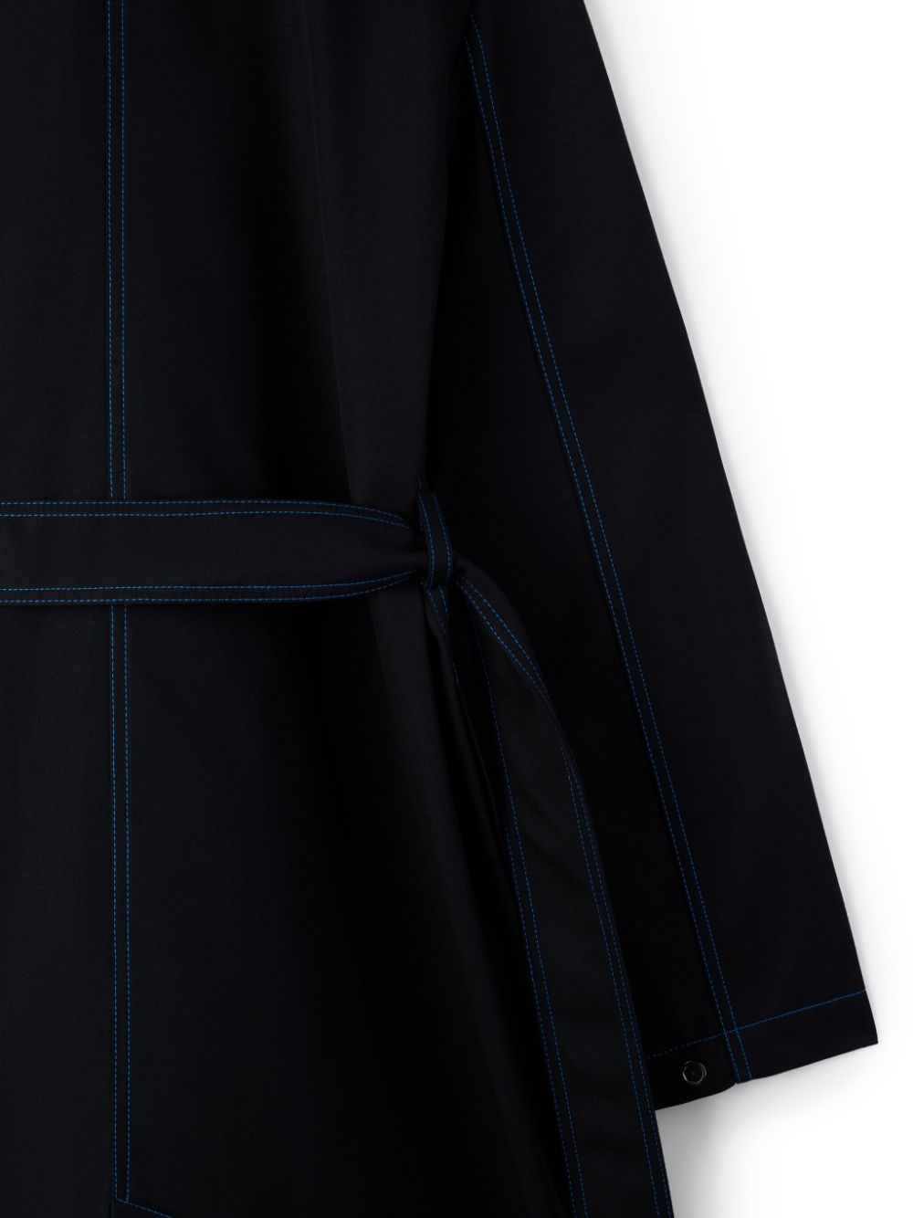 contrast stitching coat - 5