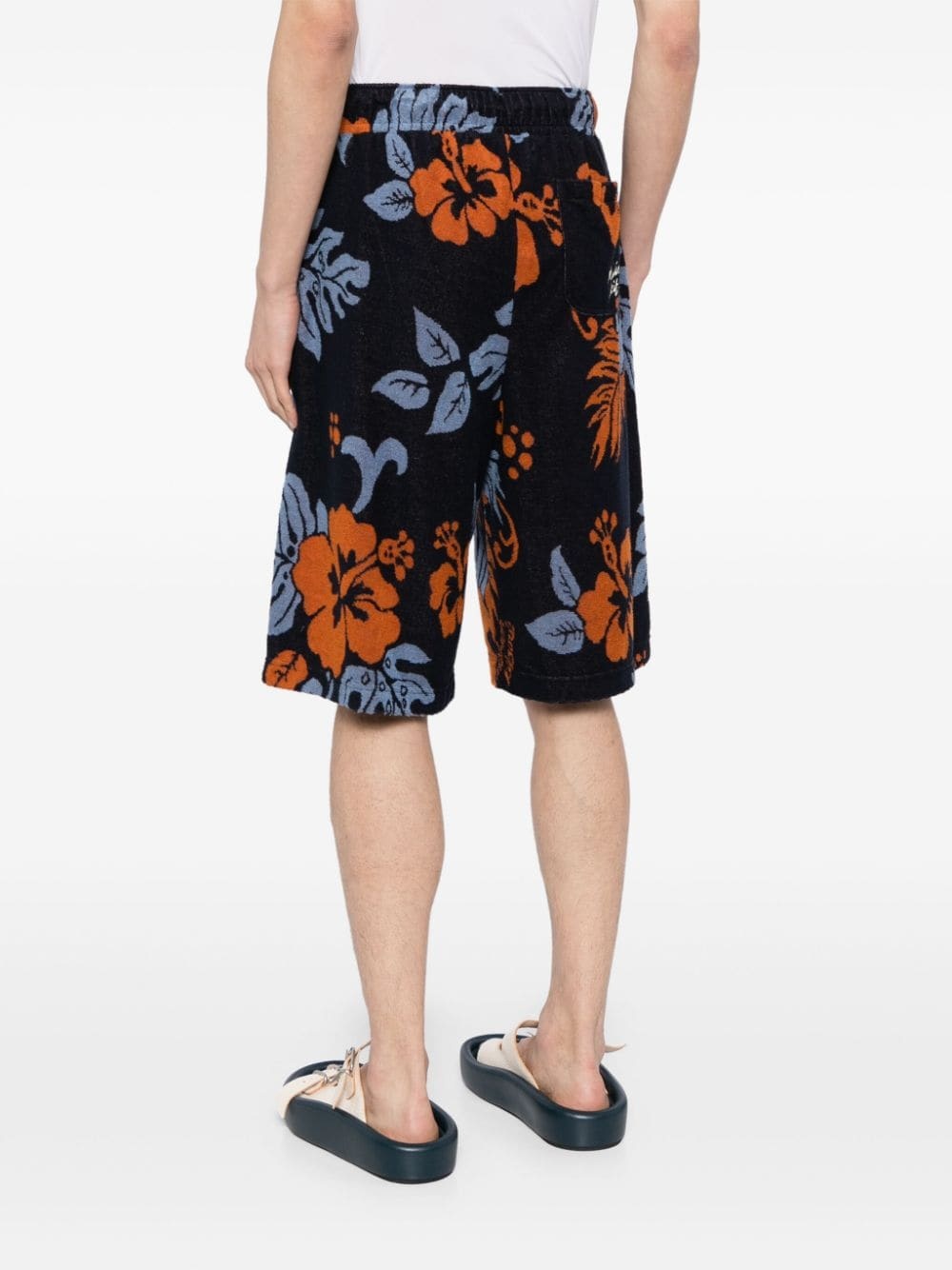 floral-print cotton shorts - 4