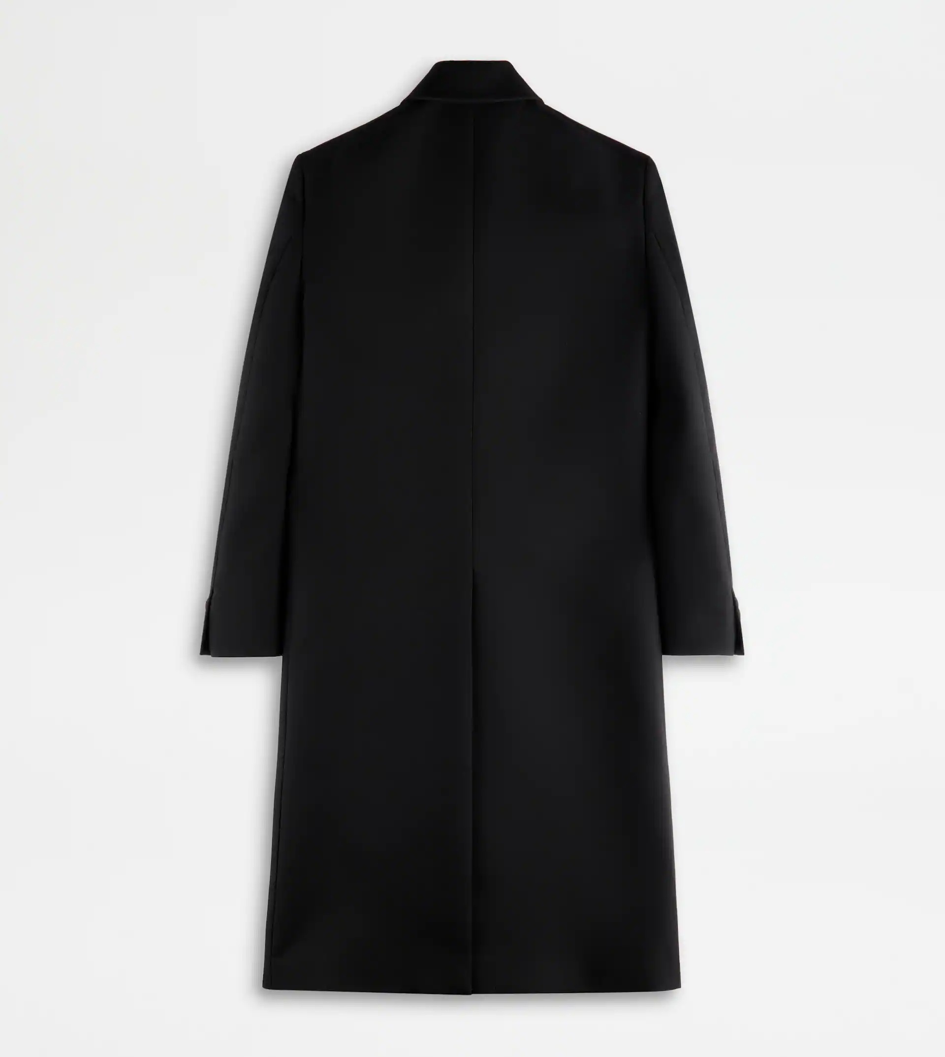 COAT IN WOOL - BLACK - 7