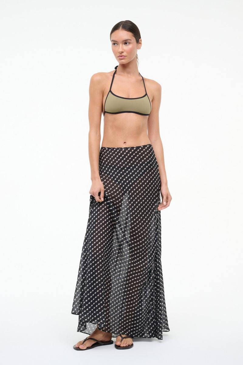 STAUD VELMA SKIRT BLACK GEO 3