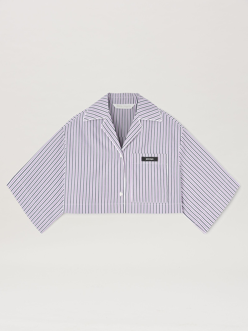 Striped cropped shirt - 1