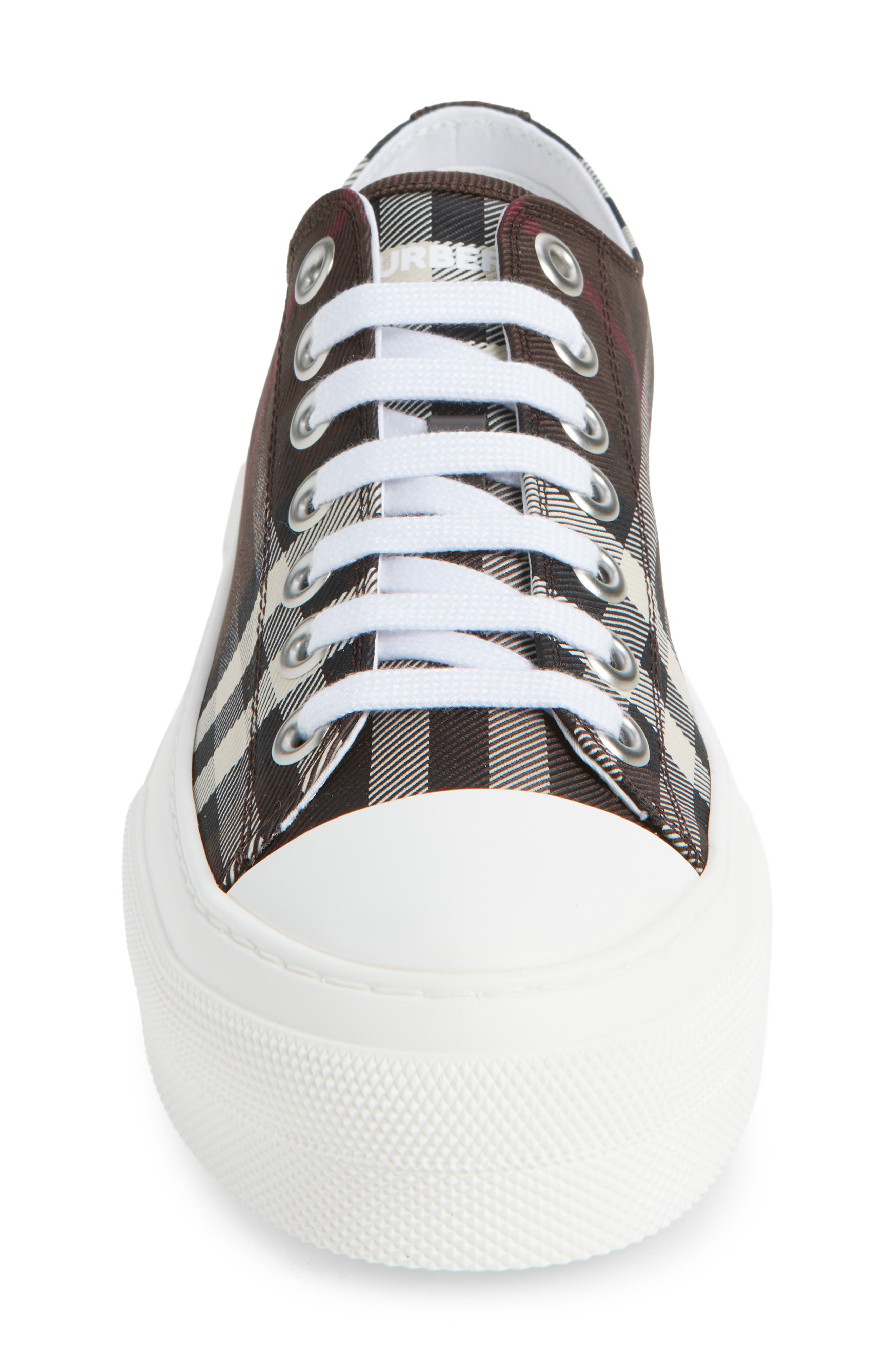burberry Jack Check Low Top Sneaker in Mahogany Ip Check at Nordstrom - 2