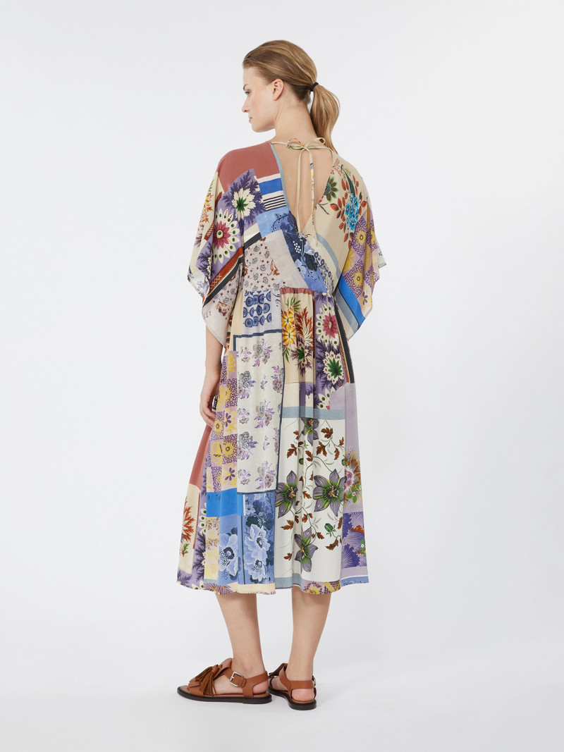 NOME Printed silk crêpe de Chine midi dress - MULTICOLOUR 4