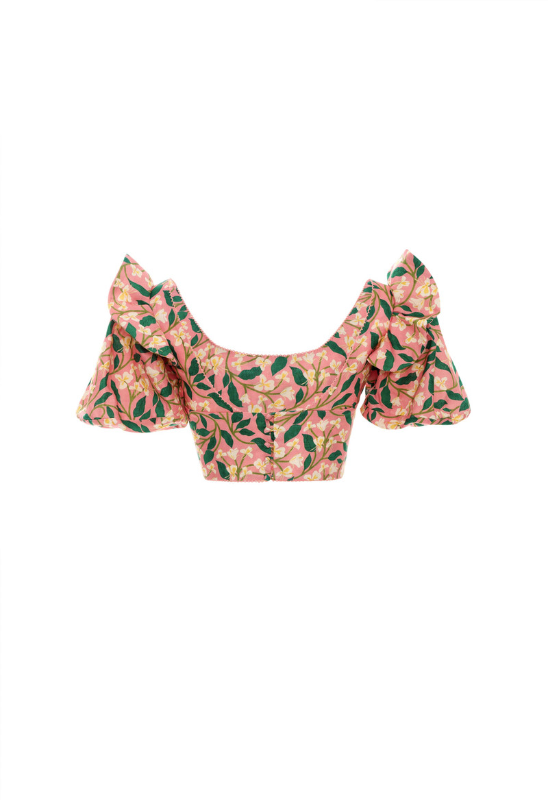 Nova Dos Gardenias Rosa Cropped Top 3