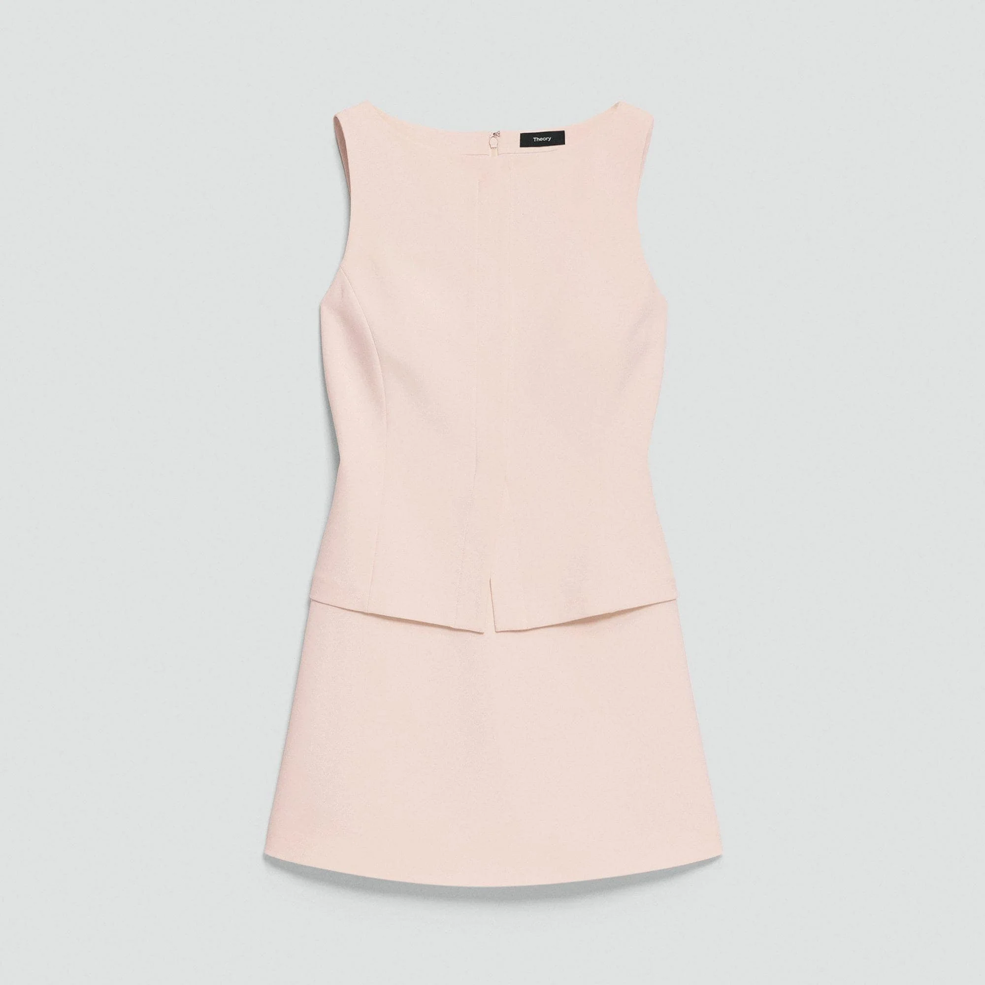 Boatneck Mini Dress in Admiral Crepe - 1