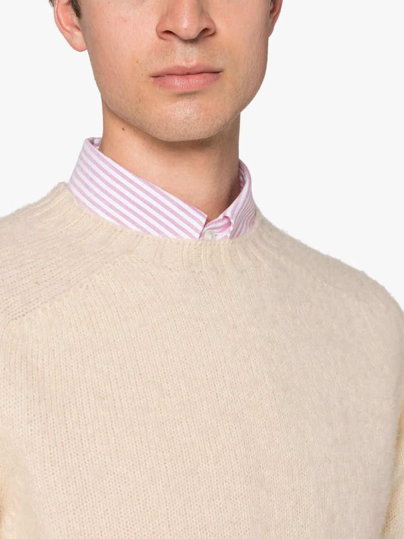 HUTCHINS CREAM WOOL CREWNECK SWEATER 5