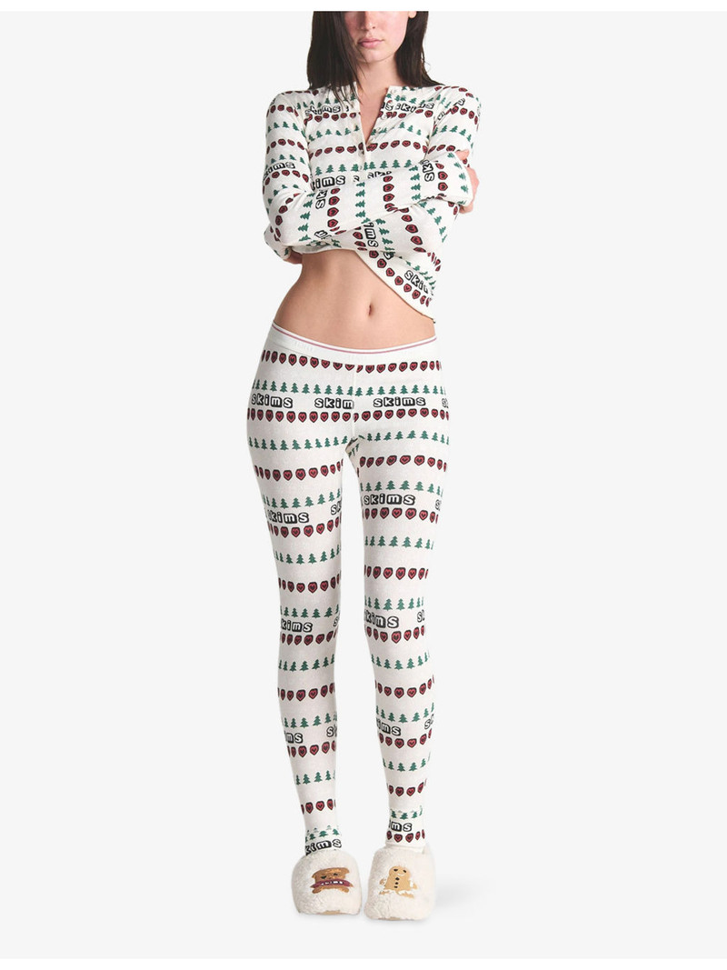 SKIMS Cactus Plant Flea Market x SKIMS Ribbed Henley Cotton-Jersey Lounge Set outlook