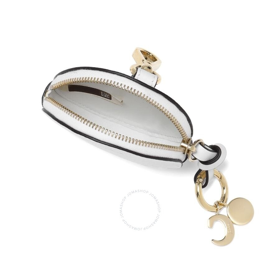 Chloe Crystal White Alphabet Coin Purse - 3