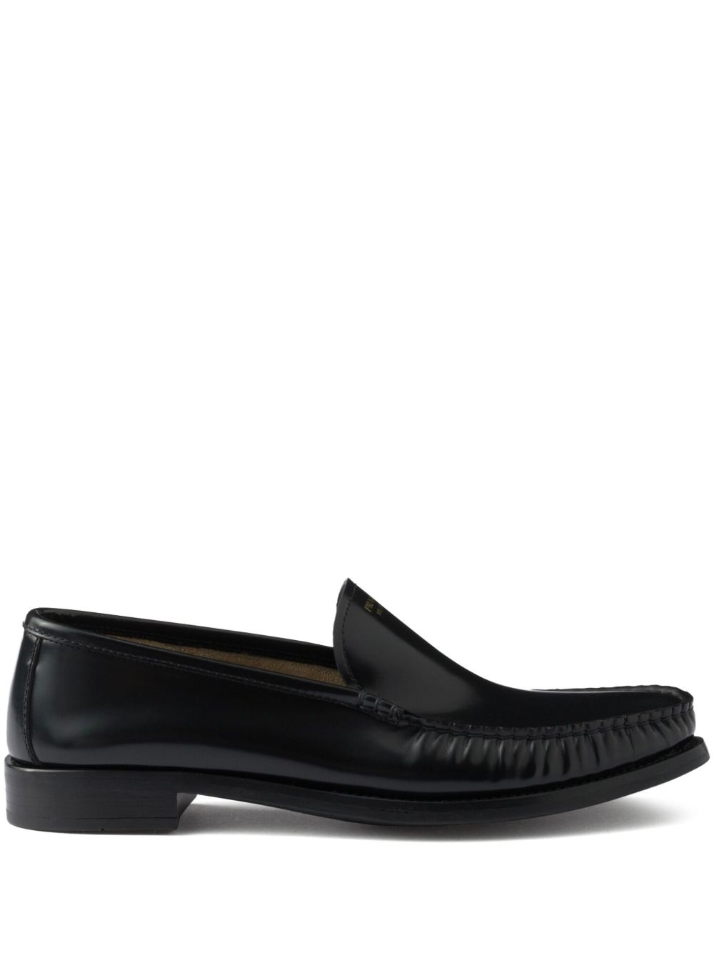 brushed leather loafers - 1