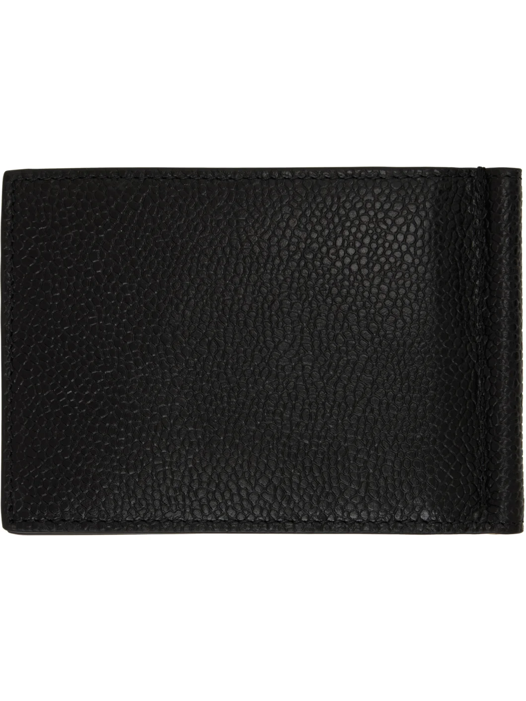 Black Pebble Grain Money Clip Wallet - 1