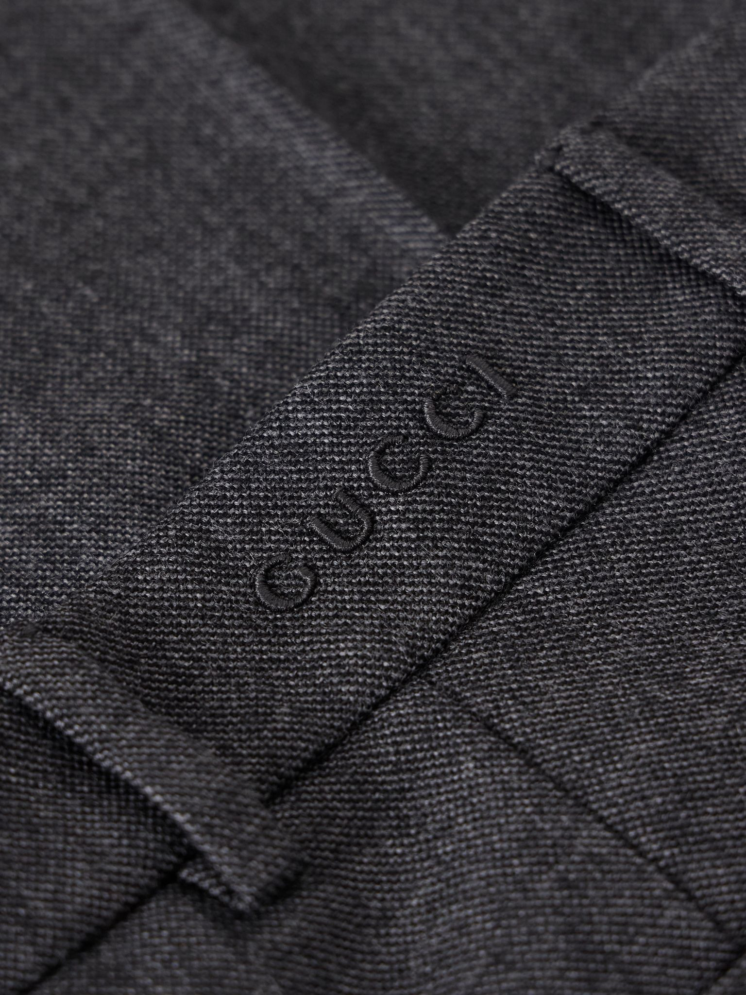 Pleated wool-twill pants Dark gray - 5