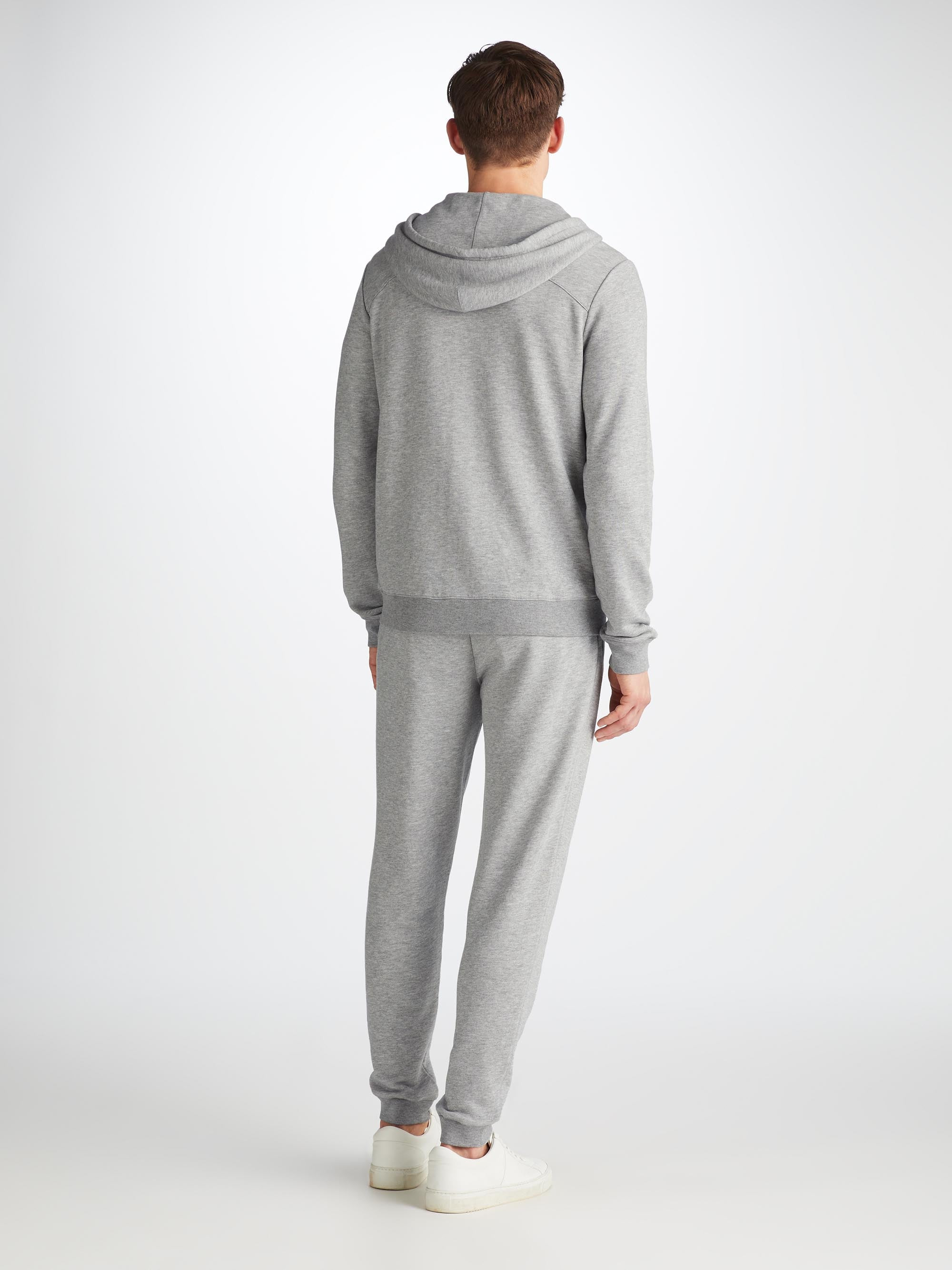 Men's Hoodie Quinn Cotton Modal Silver - 4