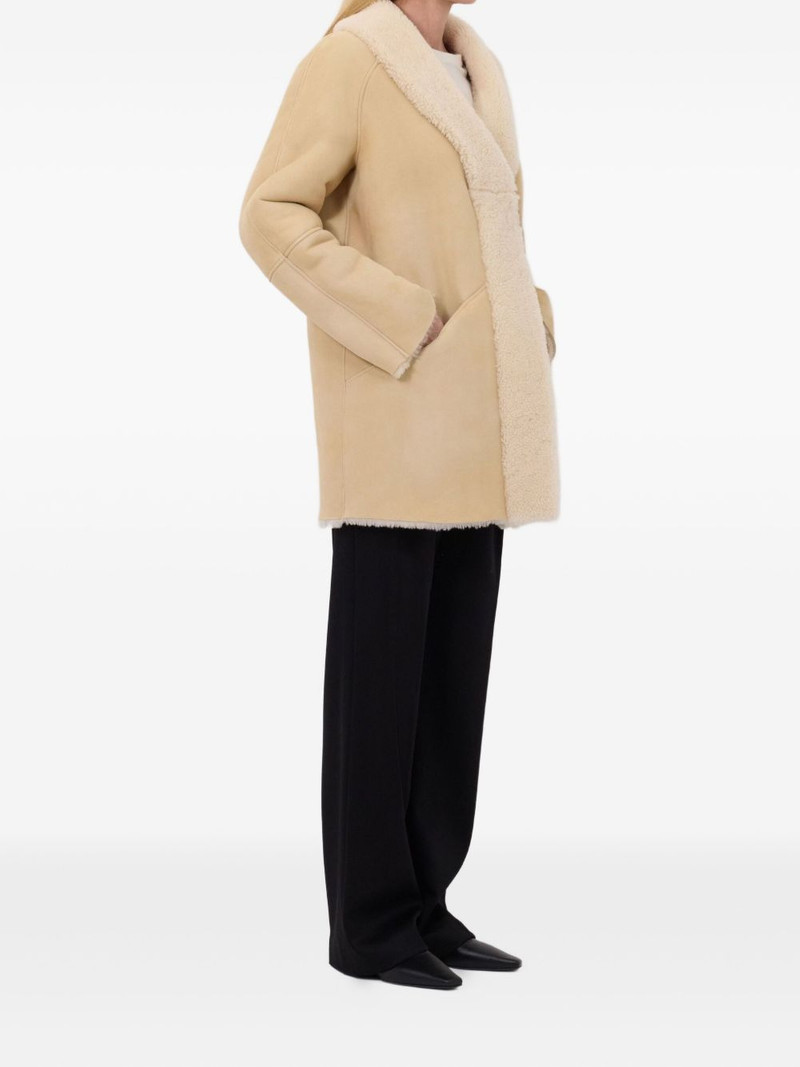 Isak elongated-lapel shearling coat 3