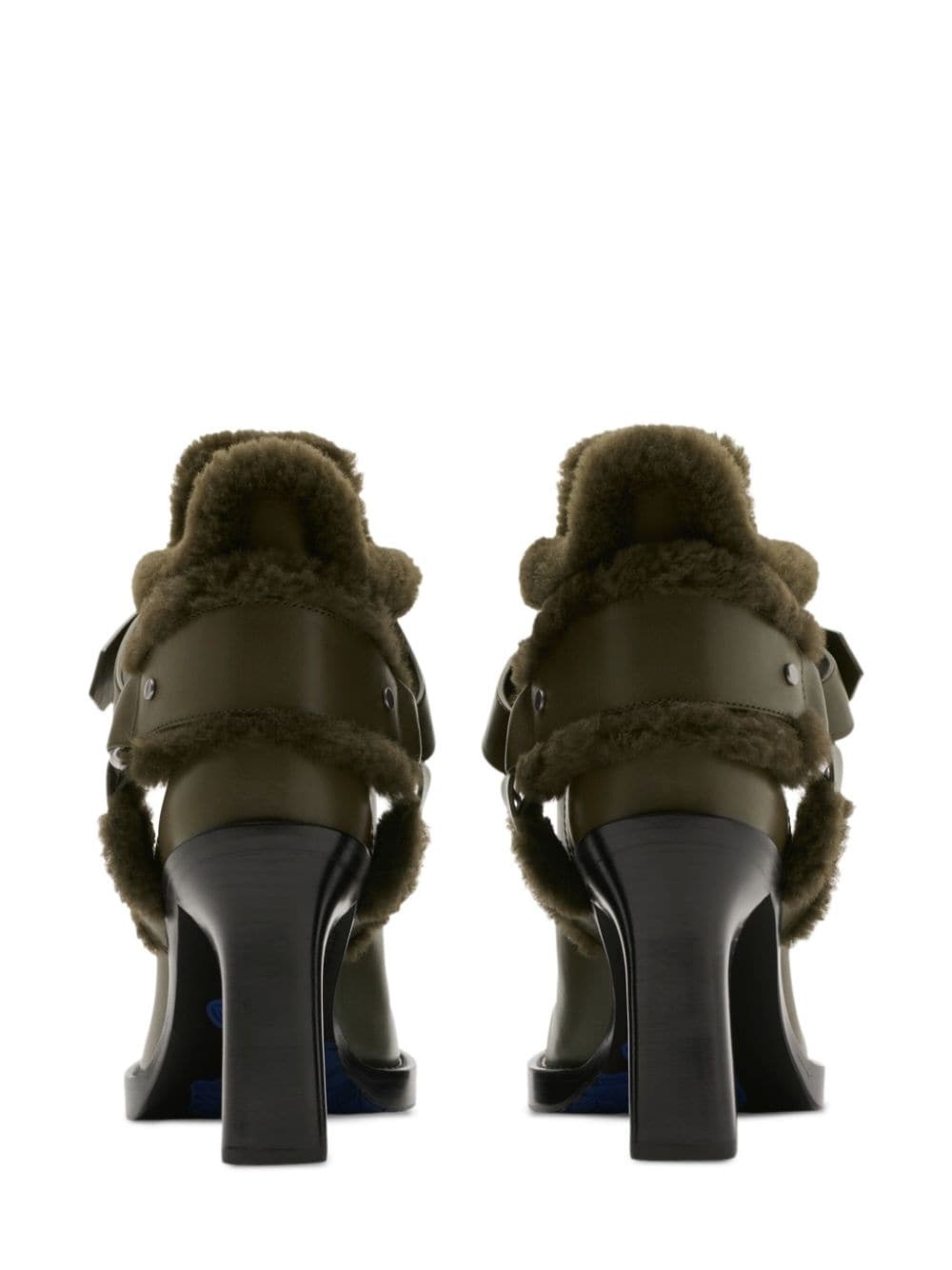 buckled 100mm leather ankle boots - 3