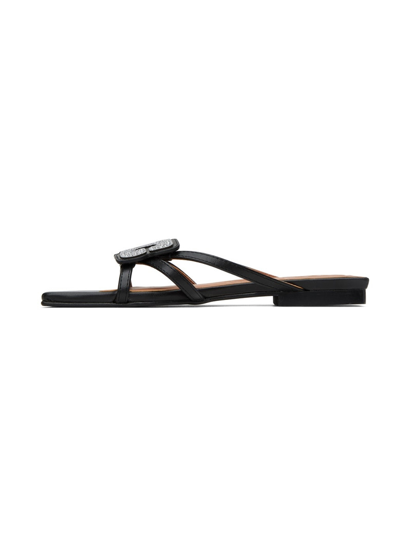 GANNI Black Butterfly Strass Sandals outlook