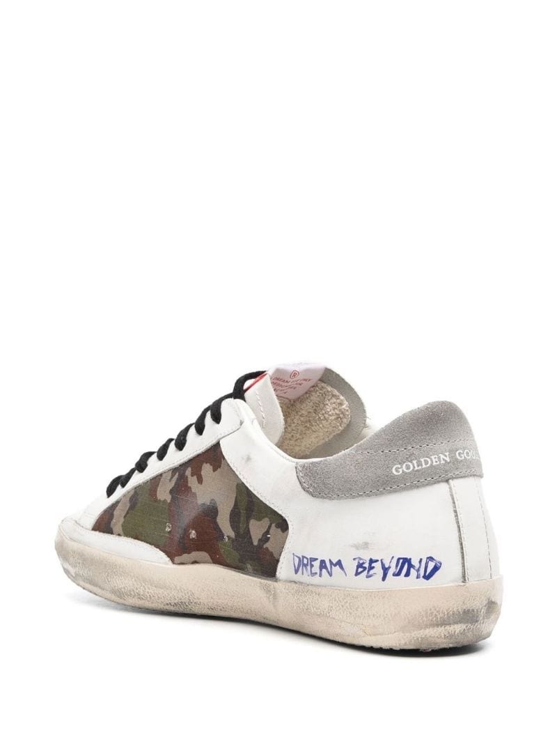 camouflage-panel star-patch sneakers - 3