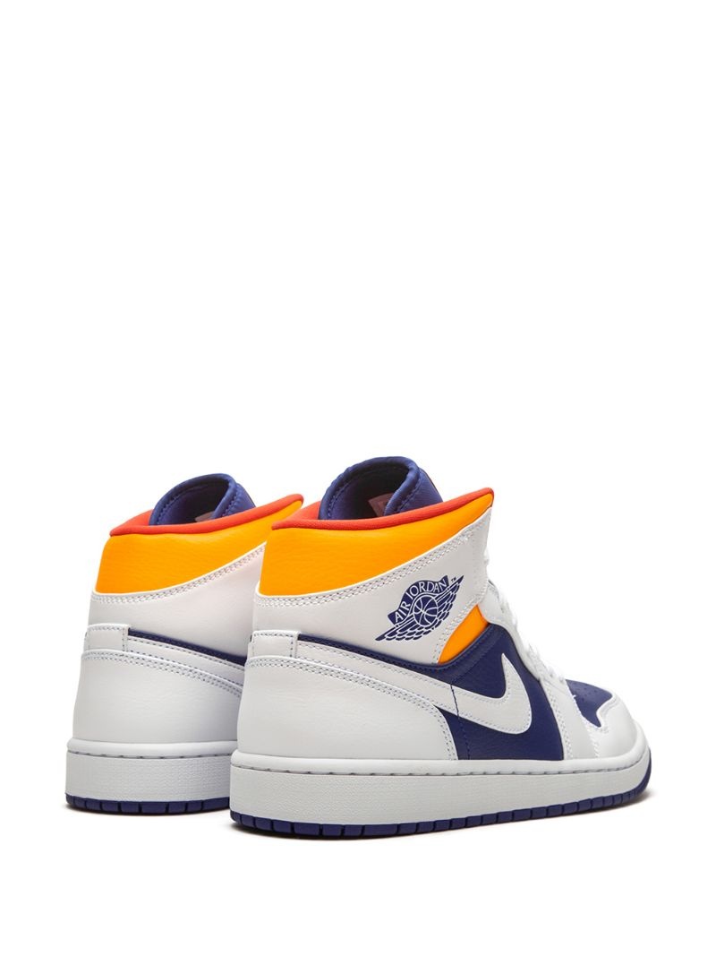 Air Jordan 1 Mid "Royal Blue/Laser Orange" sneakers - 3