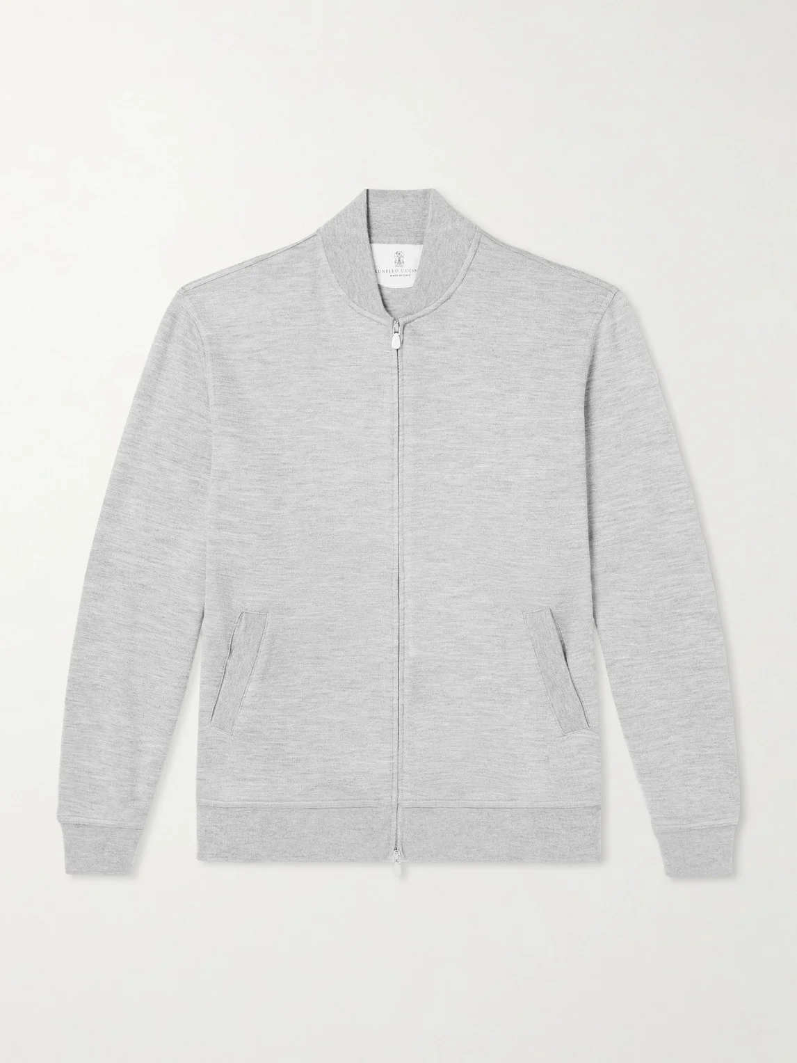 Cashmere-Blend Zip-Up Sweatshirt - 1