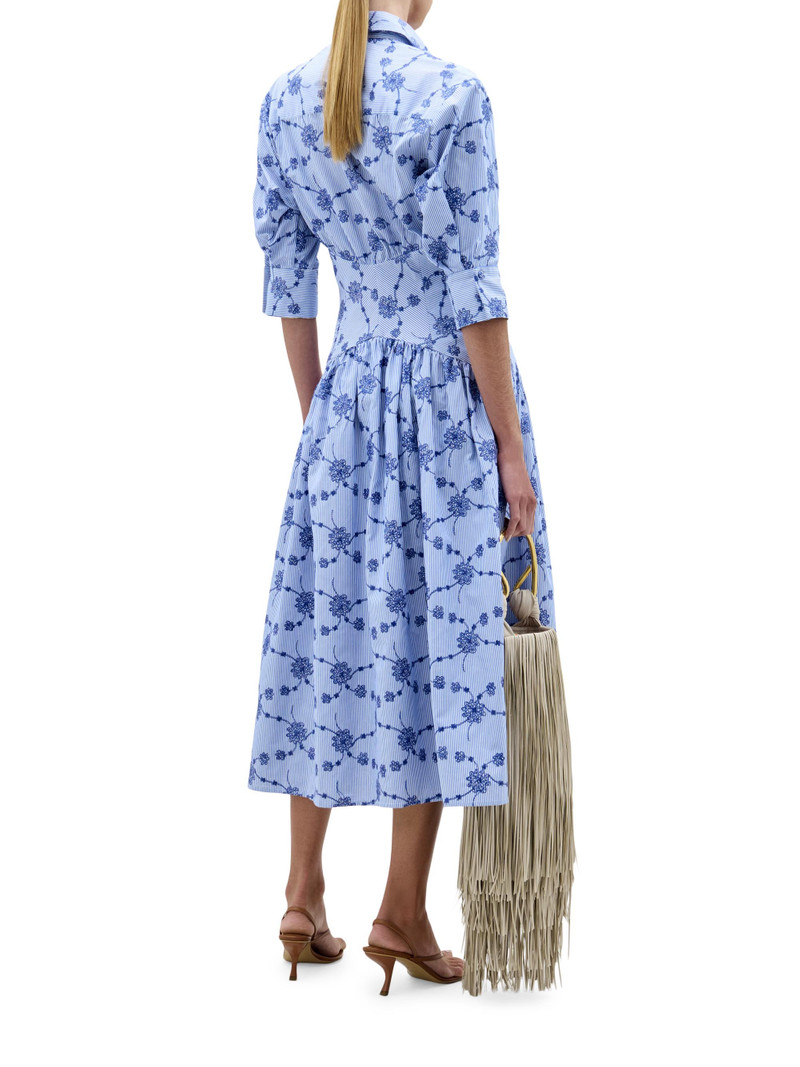 Women's Indy Floral-Embroidered Cotton-Blend Midi-Shirtdress - Embroidered Mini Flowers 3