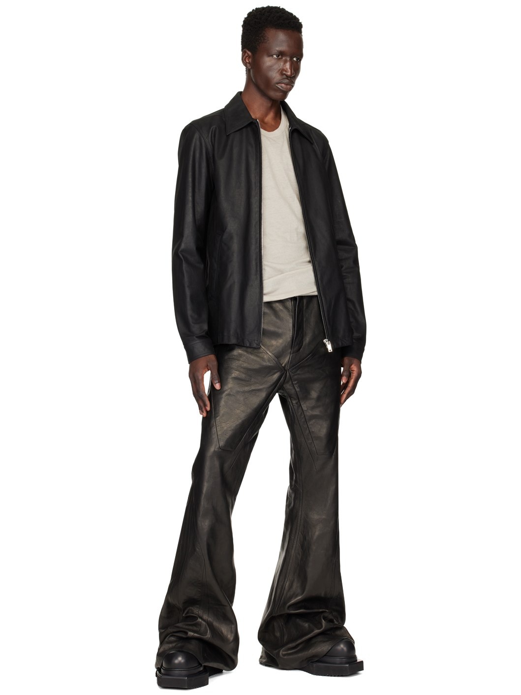 Black Porterville Brad Leather Jacket - 4