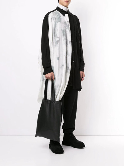 Yohji Yamamoto two-tone draped shirt outlook