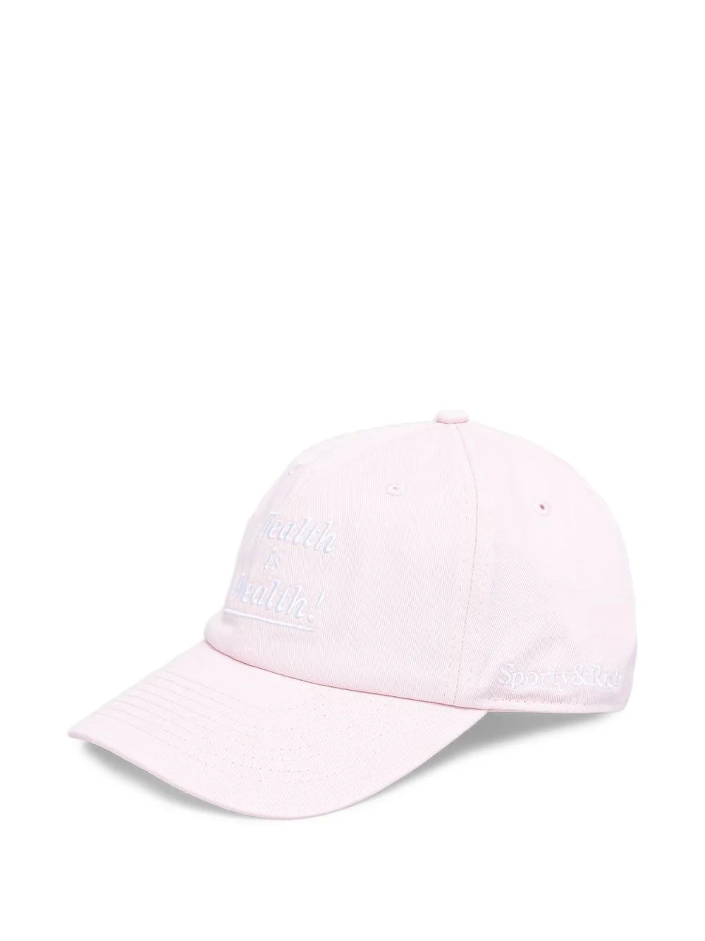 Health is Wealth embroidered-slogan baseball cap - 1