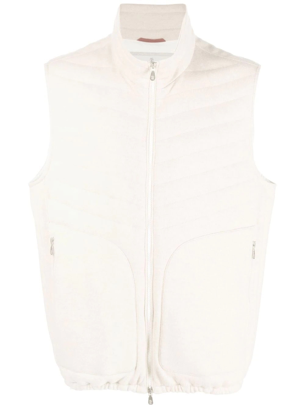 zipped padded gilet - 1