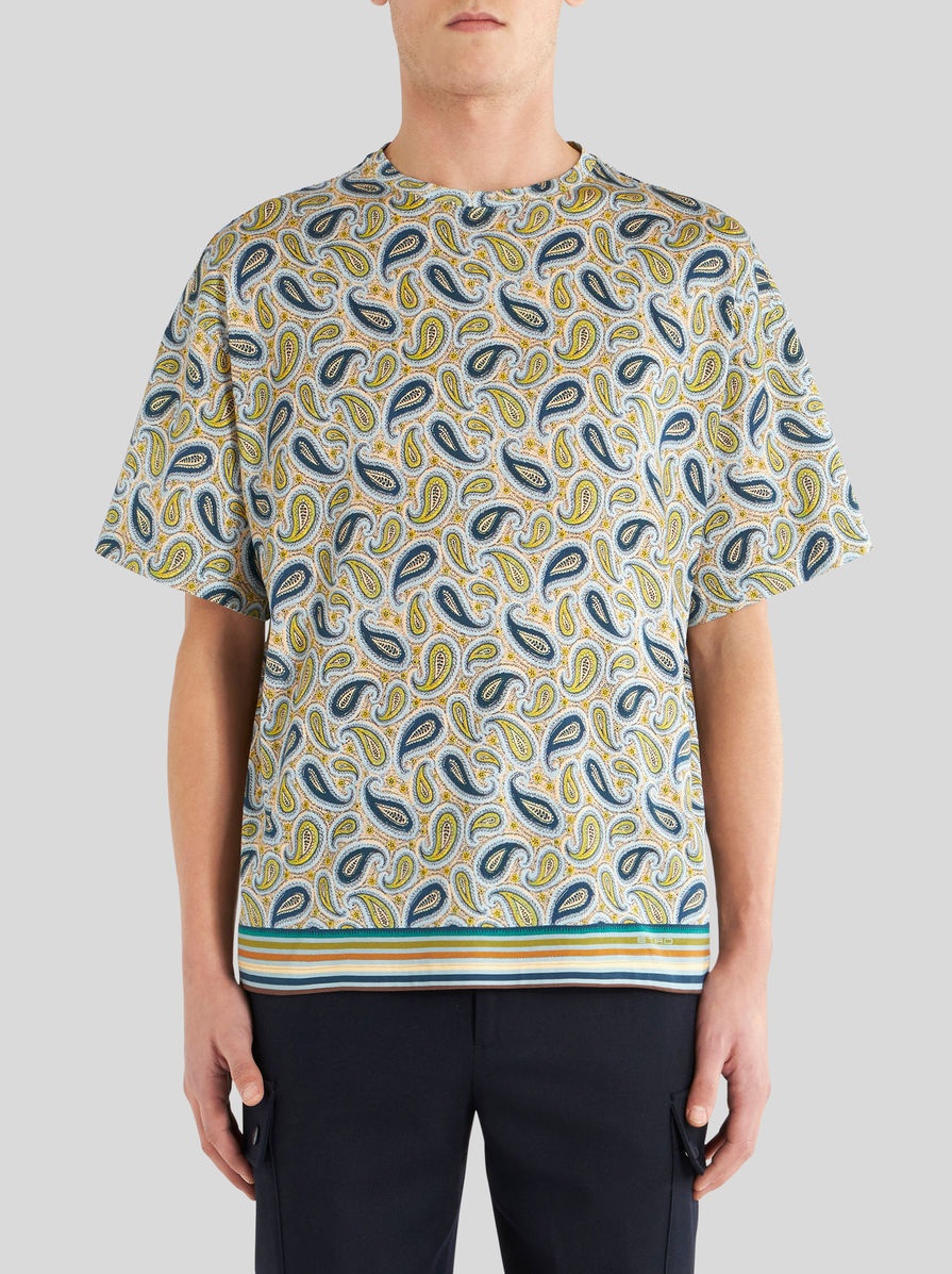 T-SHIRT WITH MICRO PAISLEY - 2
