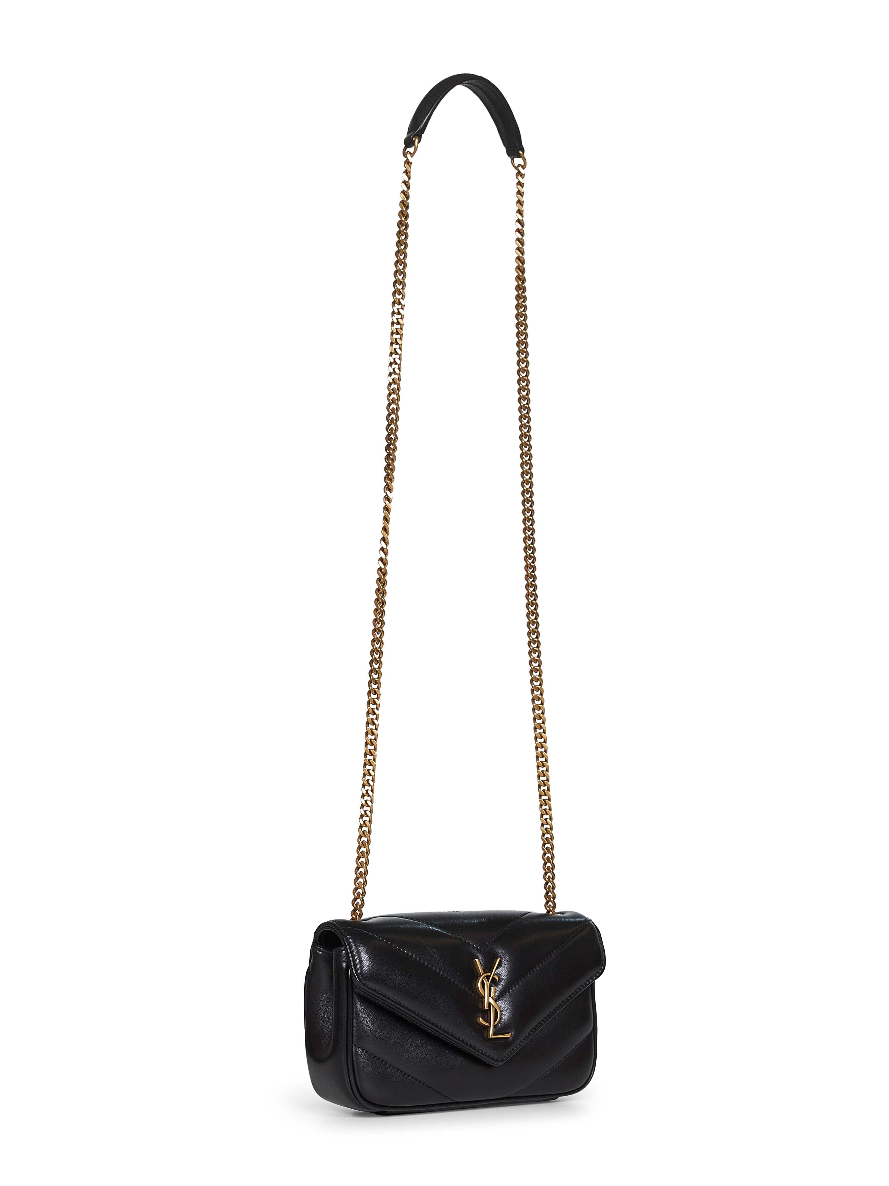 Saint Laurent Women Black Loulou Mini Crossbody Bag - 2