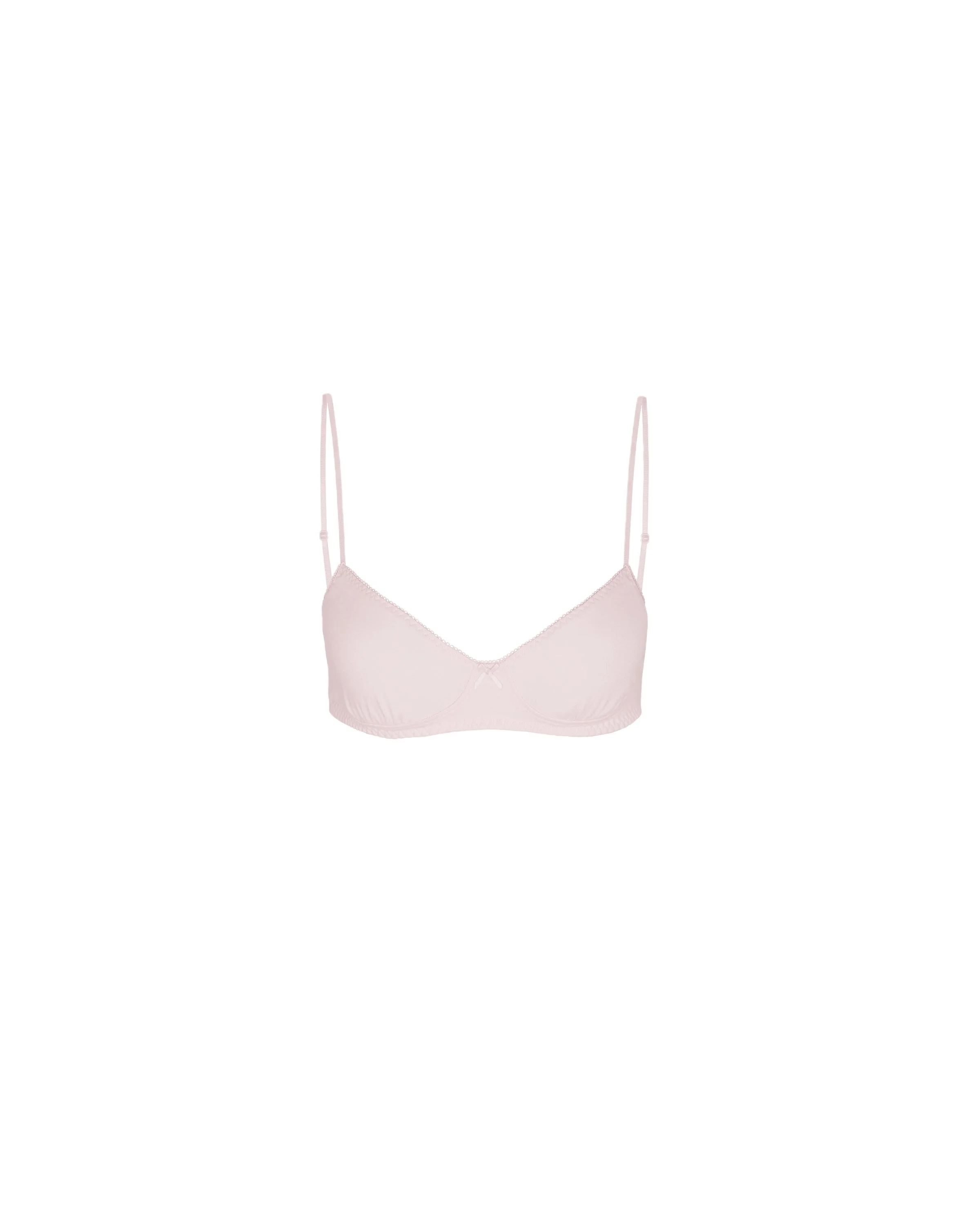 The Petite Bra: Cotton Jersey Baby Pink - 1