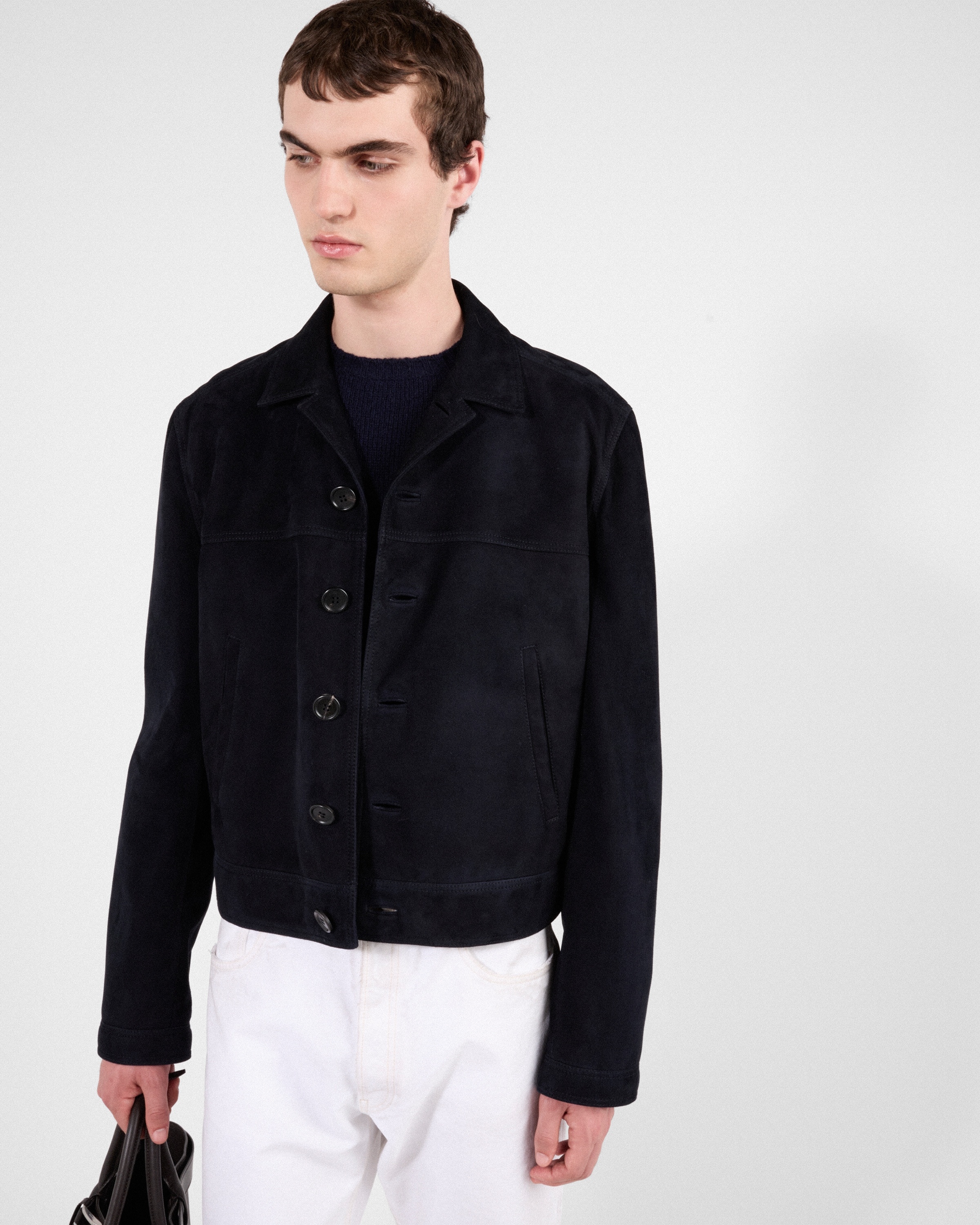 Suede blouson jacket - 3