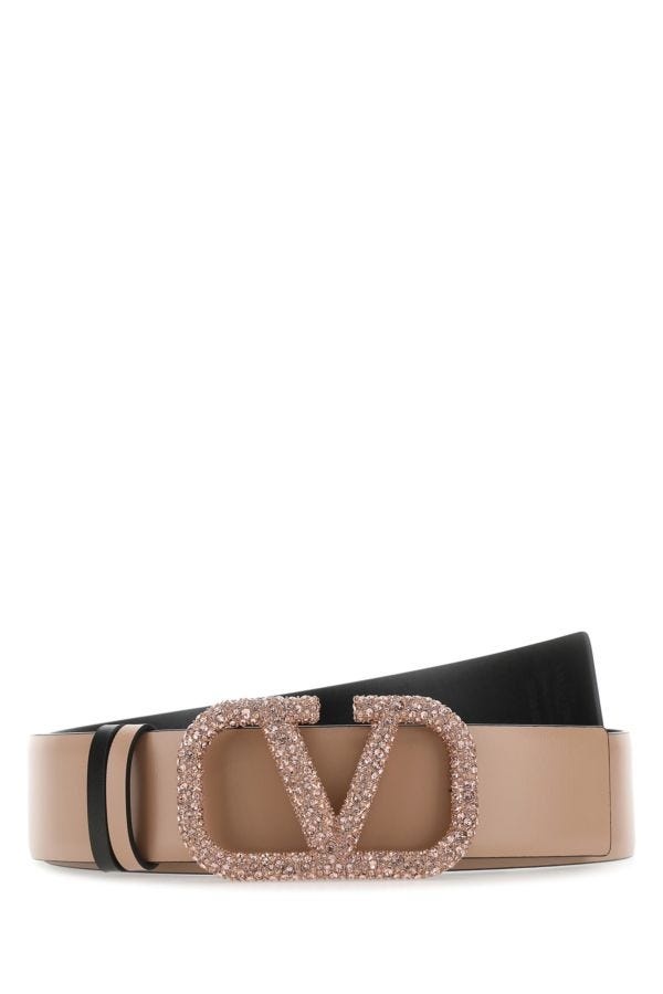 Valentino Valentino Garavani Woman Powder Pink Leather Vlogo  display picture 2