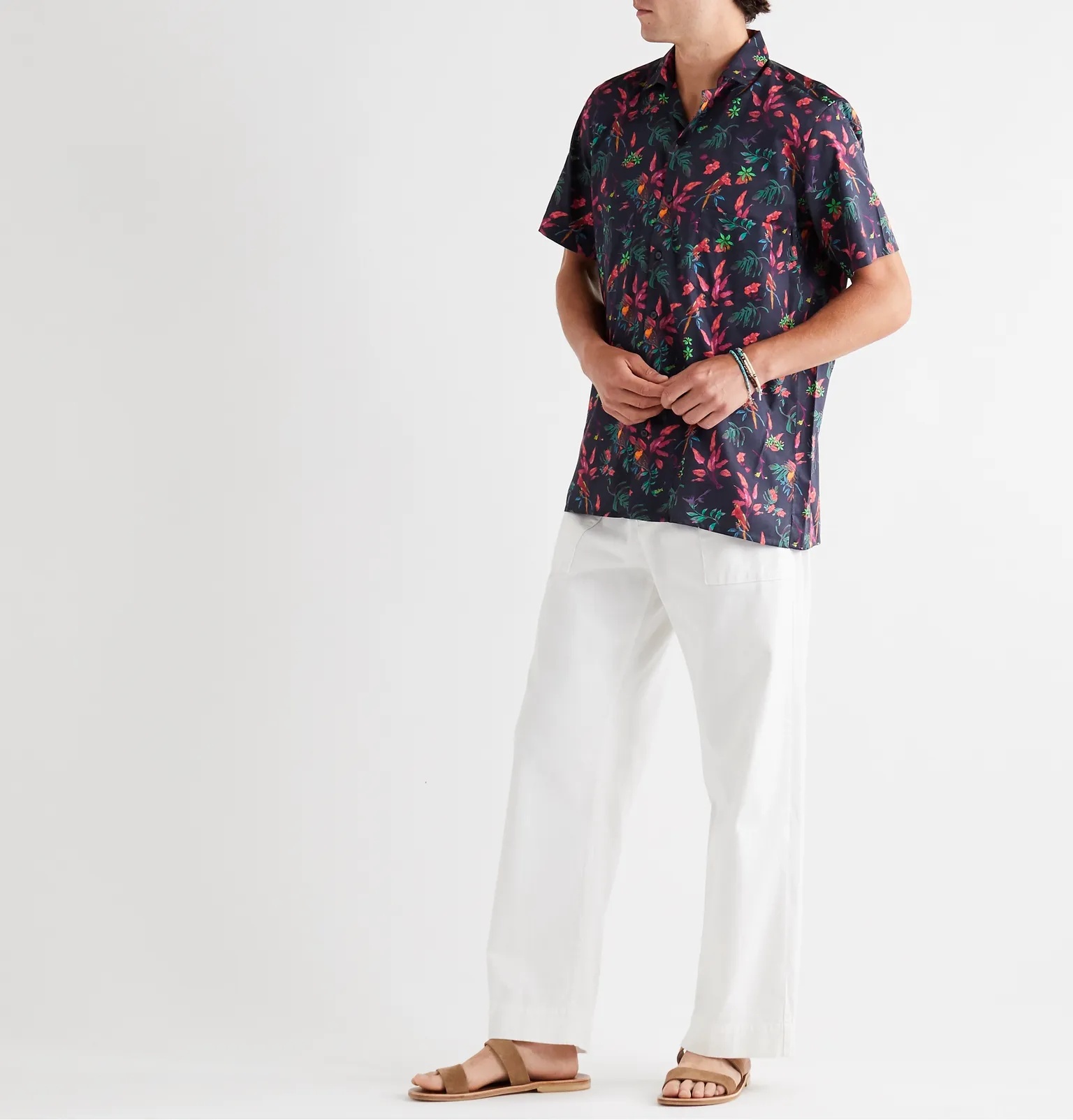 Camp-Collar Printed Cotton Shirt - 2