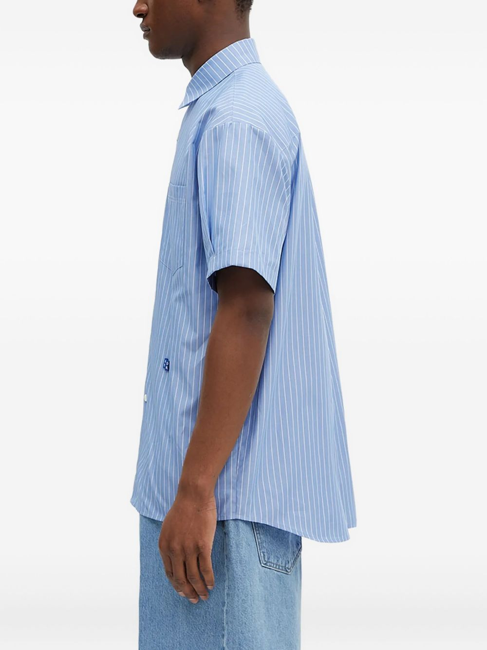 striped short-sleeve shirt - 3