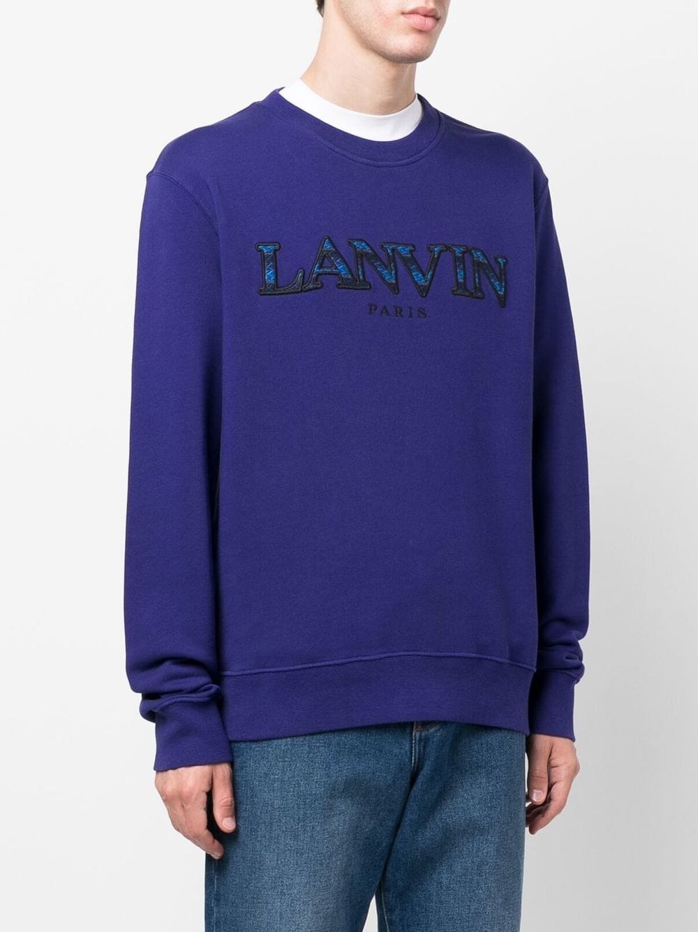 embroidered-logo sweatshirt - 3
