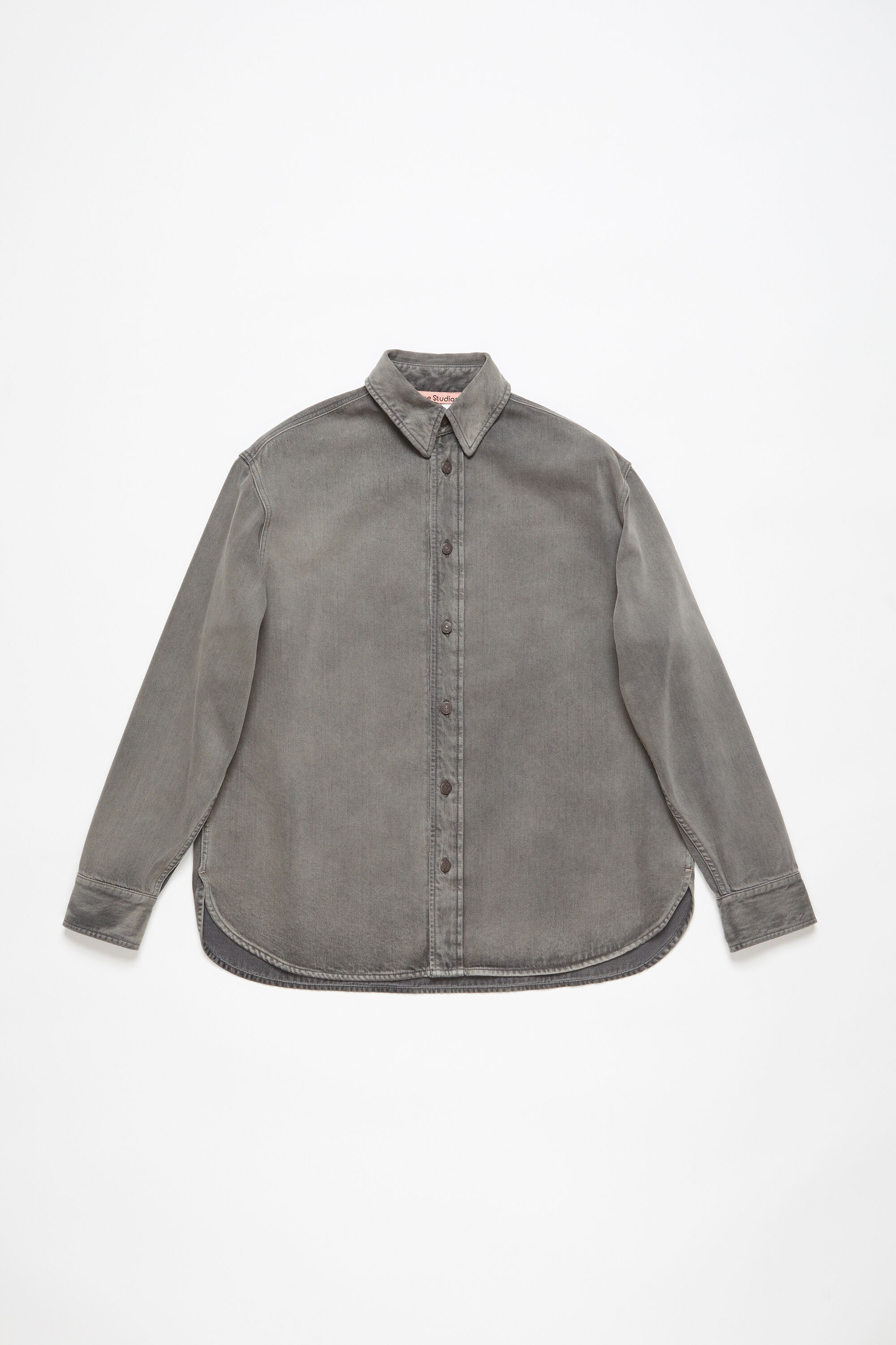 Denim shirt - Loose fit - Anthracite grey - 1