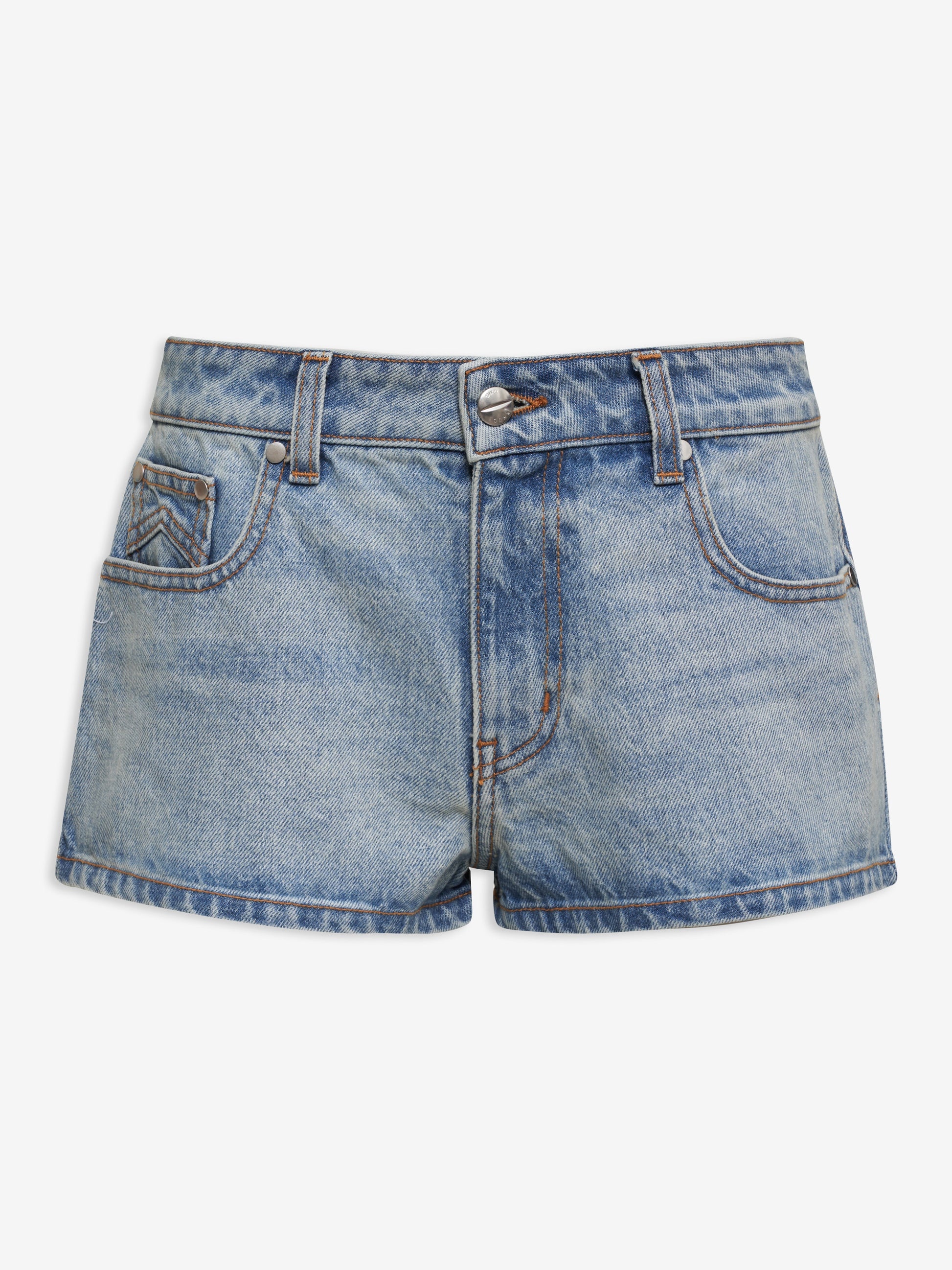 LOW-WAIST DENIM SHORTS - 1