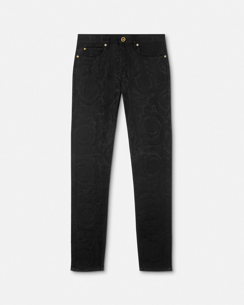 Barocco Jacquard Slim-Fit Jeans 1